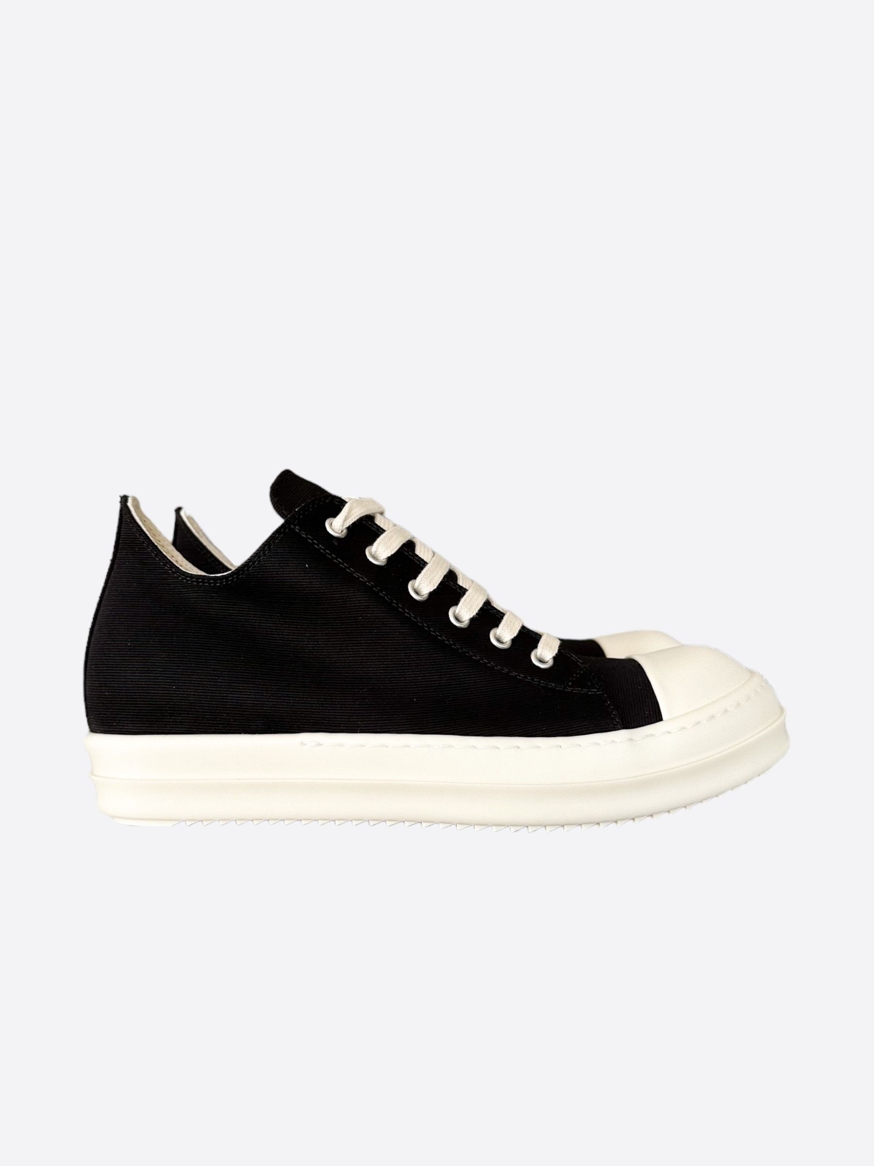 Rick Owens Rick Owens Black & White Low Top Sneakers | Grailed