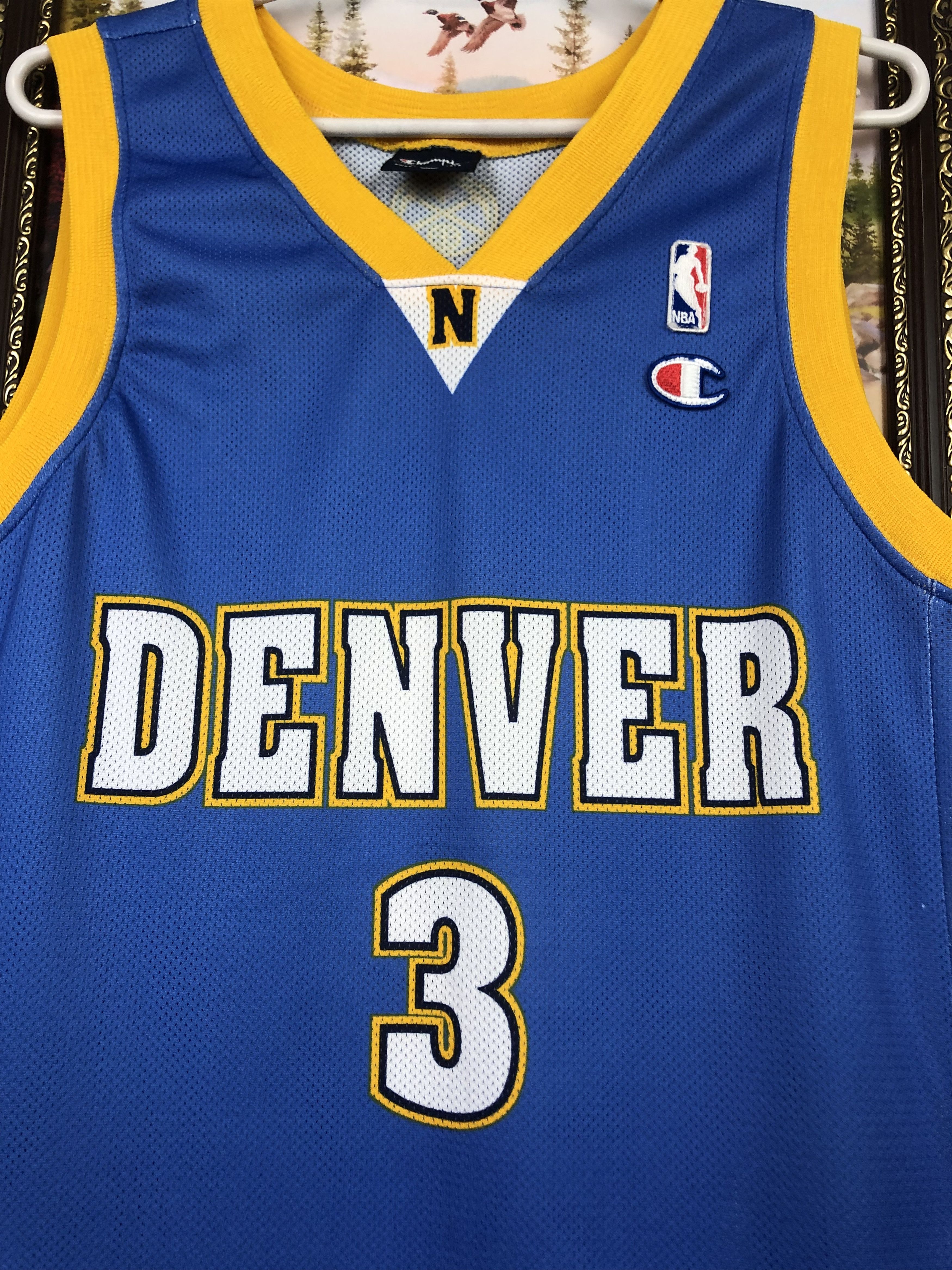 NBA Vintage Champion Denver Nuggets Iverson NBA Jersey Shirt Size US M / EU 48-50 / 2 - 3 Thumbnail