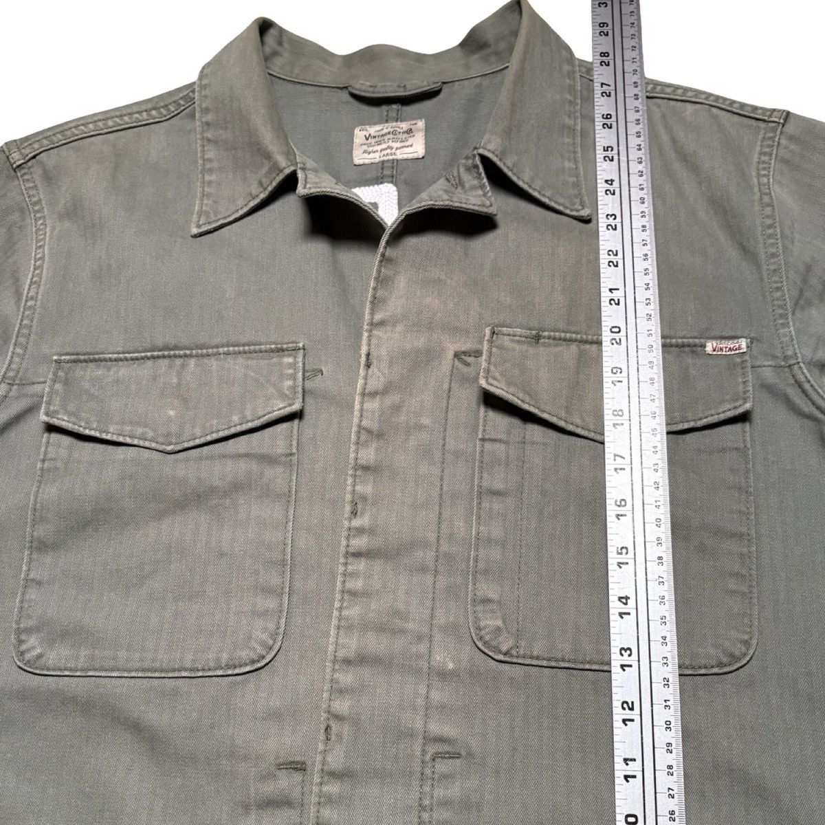 Jack & Jones Jack & Jones Olive Green Work Jacket HBT Chain Stitch Fade L Size US L / EU 52-54 / 3 - 5 Thumbnail