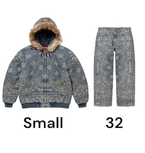 Streetwear × Supreme Supreme Bandana Jacquard Jacket & Jeans Streetwear × Supreme Supreme Bandana Jacquard Jacket & Jeans