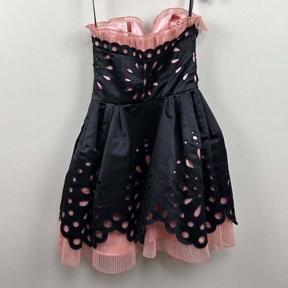 Betsey Johnson VINTAGE BETSEY JOHNSON 2 black and pink strapless dress Size XS / US 0-2 / IT 36-38 - 7 Thumbnail