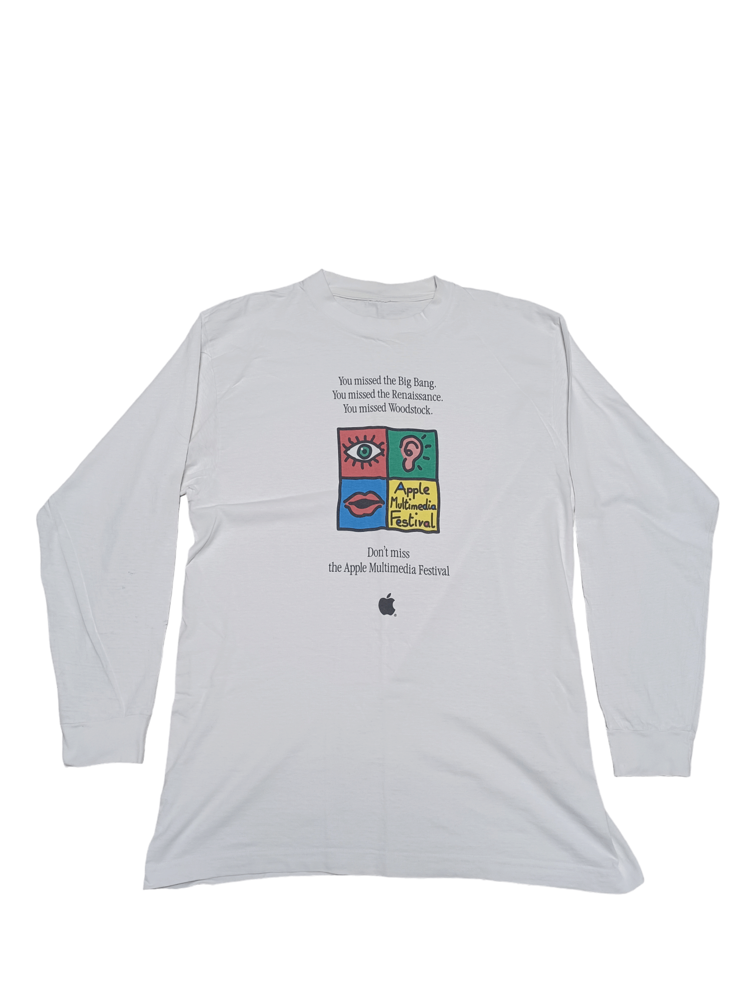 image of 1990X Clothing x Apple Exclusive 1993 Apple Multimedia Festival Longsleeve Tee in White (Size Mediu