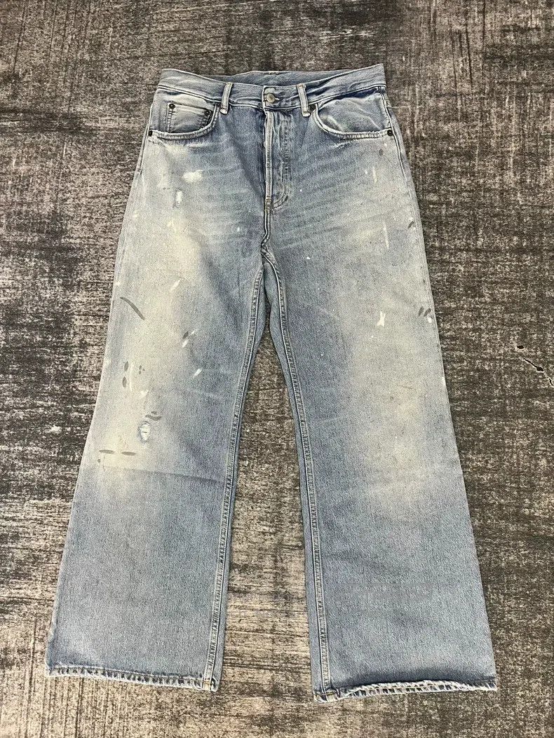 Acne Studios Acne Studios Wash Effect Mid-Rise Loose Straight Wide Leg Size 28" / US 6 / IT 42 - 1 Thumbnail