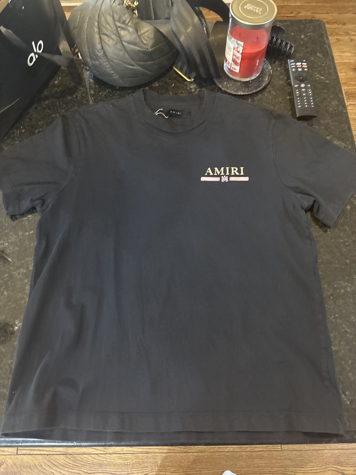 Amiri Amiri AM Watercolor Bar Tee ‘Black’ Size US M / EU 48-50 / 2 - 1 Thumbnail