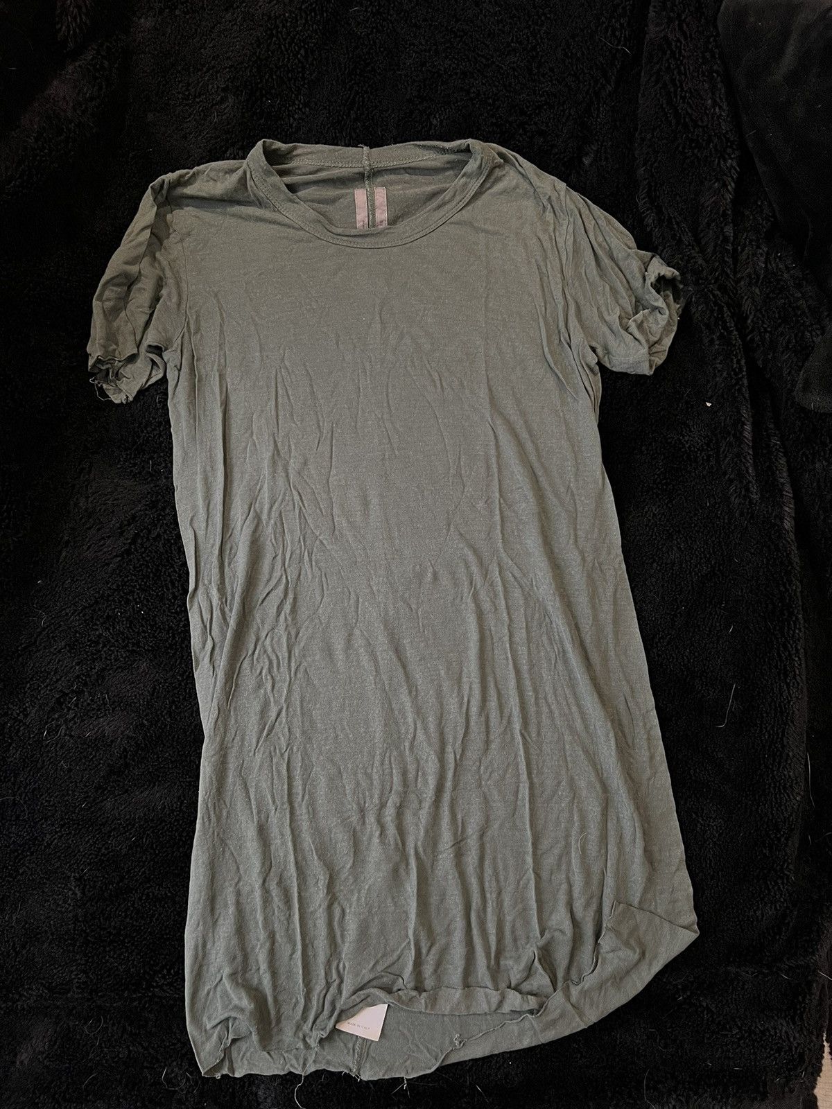 image of Rick Owens Short Sleeves Tee in Green, Men's (Size Small)