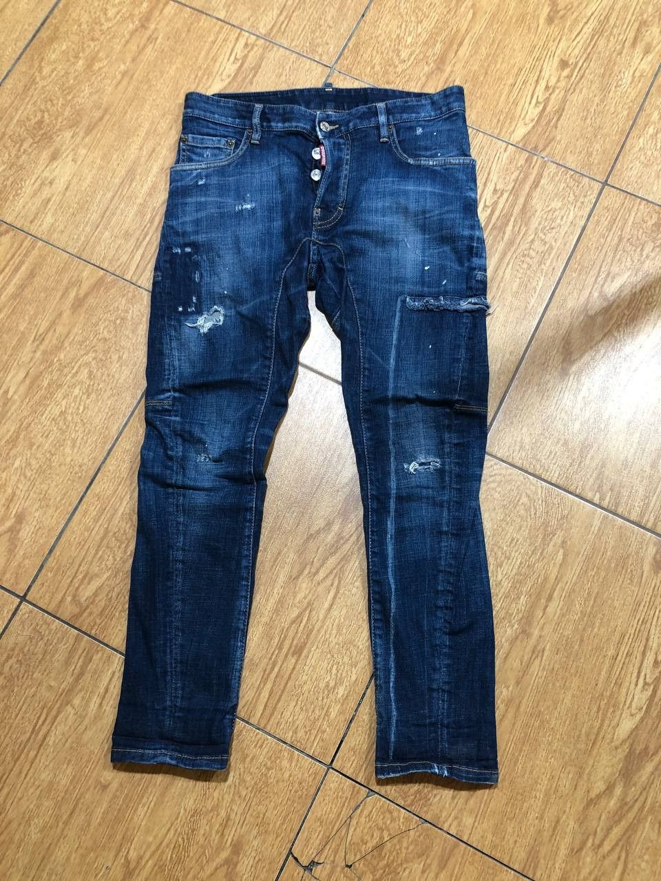 Dsquared2 Dsquared2 Ripped Tidy Biker Jeans Skinny Straight Cropped Size US 32 / EU 48 - 21 Thumbnail