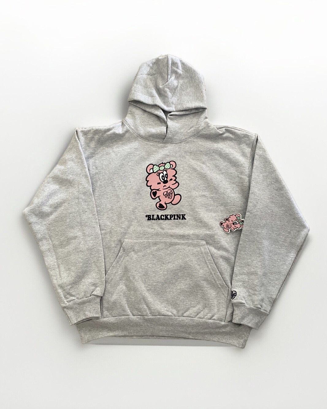 BLACKPINK x VERDY BORN PINK AMEX PLUSH HOODIE GREY SMALL