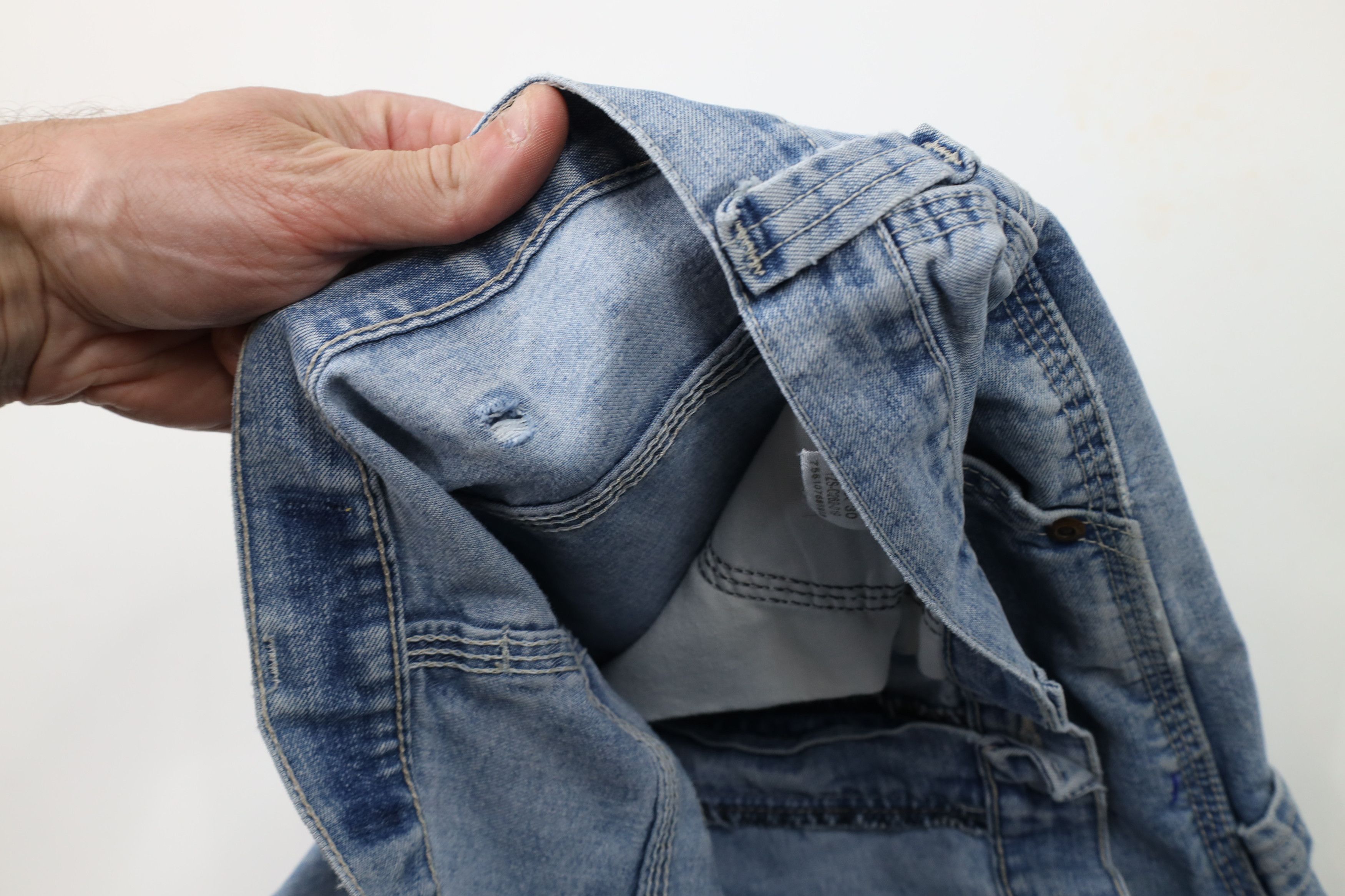 Lee × Vintage Vintage Lee Distressed Wide Leg Dungaree Denim Jeans Blue Size US 36 / EU 52 - 9 Thumbnail