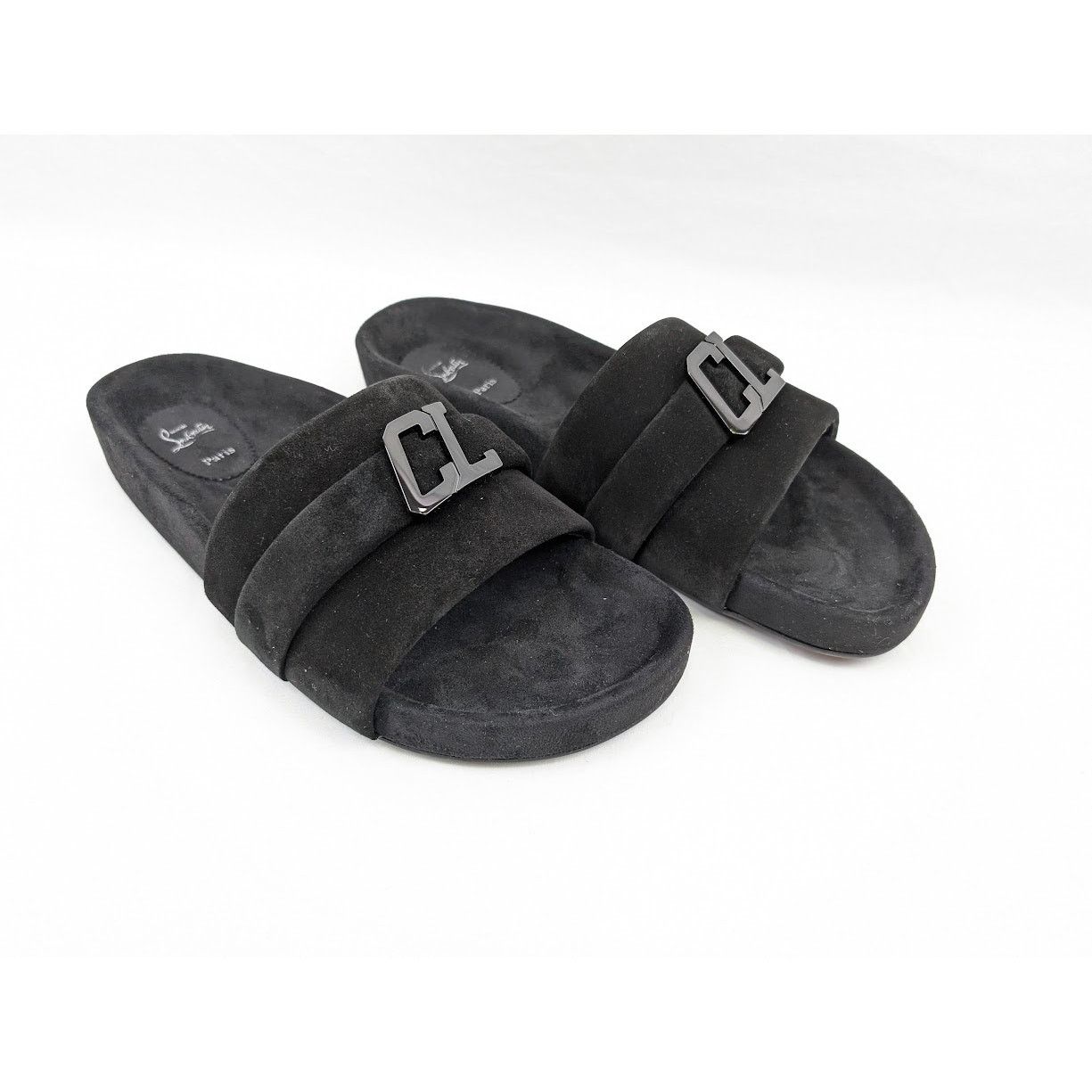 Christian Louboutin o1rshd1 Crosta Varsimule Bizz Flat in Black Size US 11 / EU 44 - 13 Thumbnail