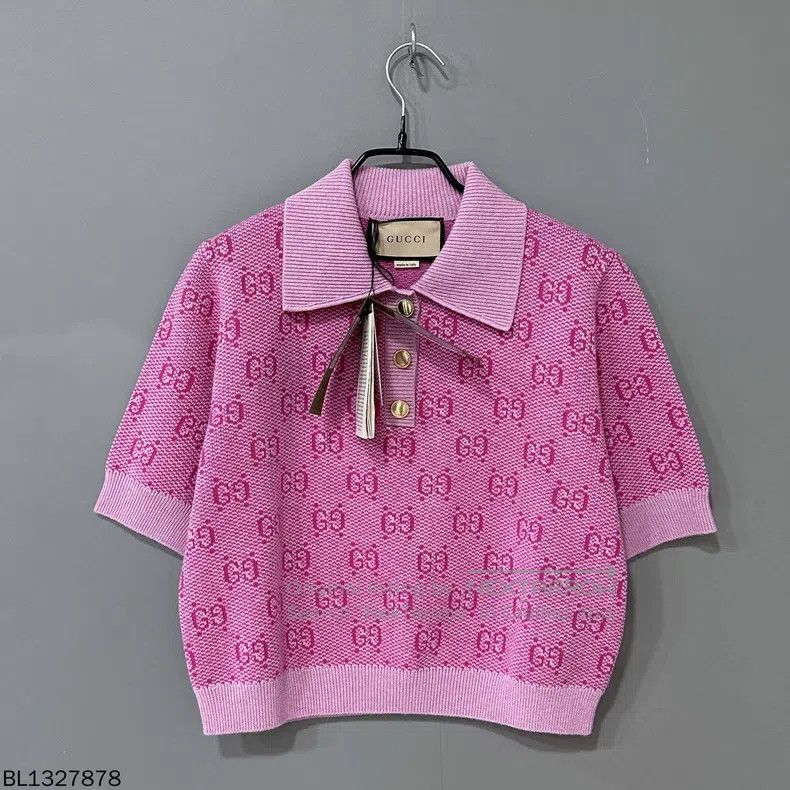 Gucci Gucci Shang Laohua full-print polo knitted short sleeves Size L / US 10 / IT 46 - 1 Thumbnail