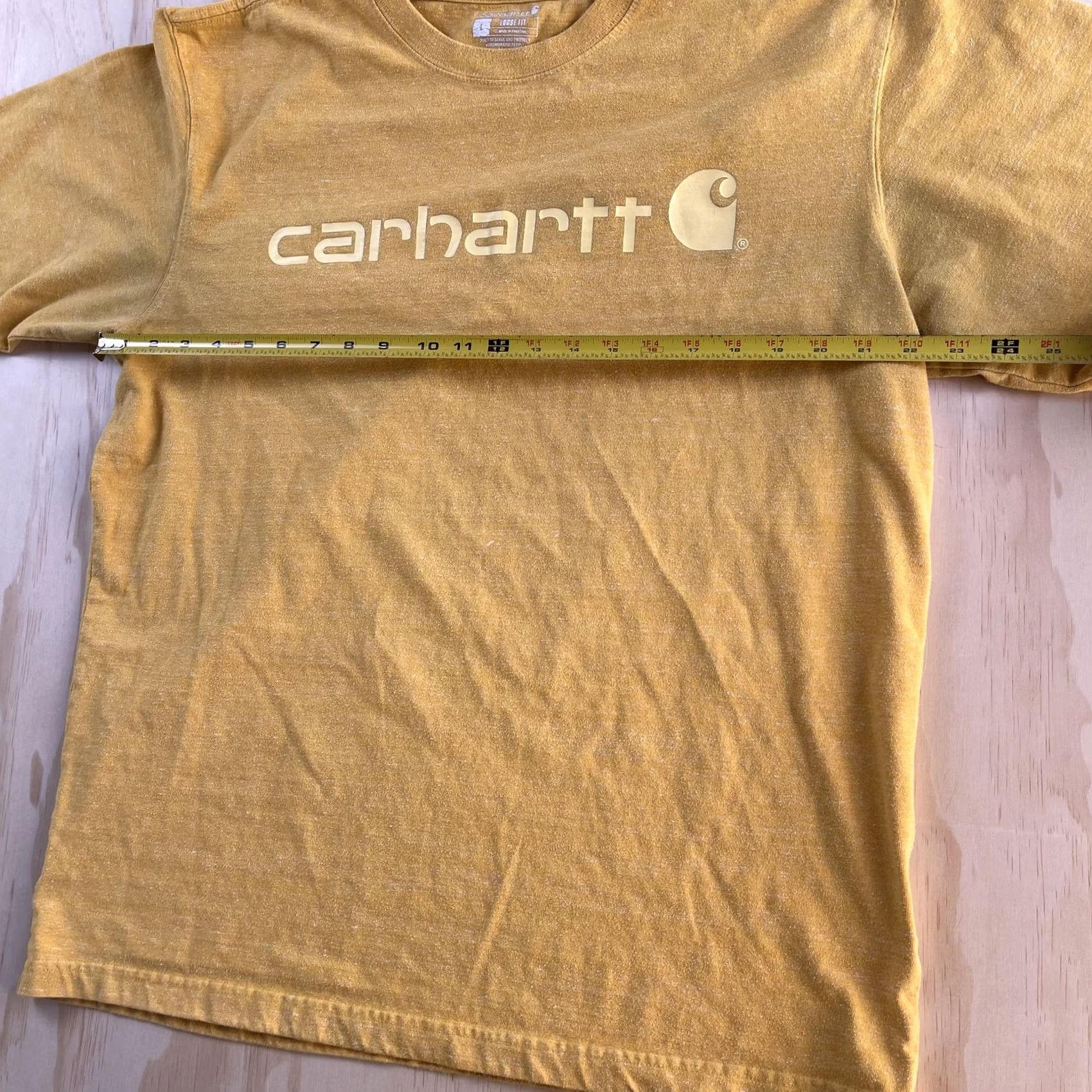 Carhartt Carhartt Shirt Mens Large Yellow Logo Workwear Graphic Tee T-Shirt Size US L / EU 52-54 / 3 - 7 Thumbnail