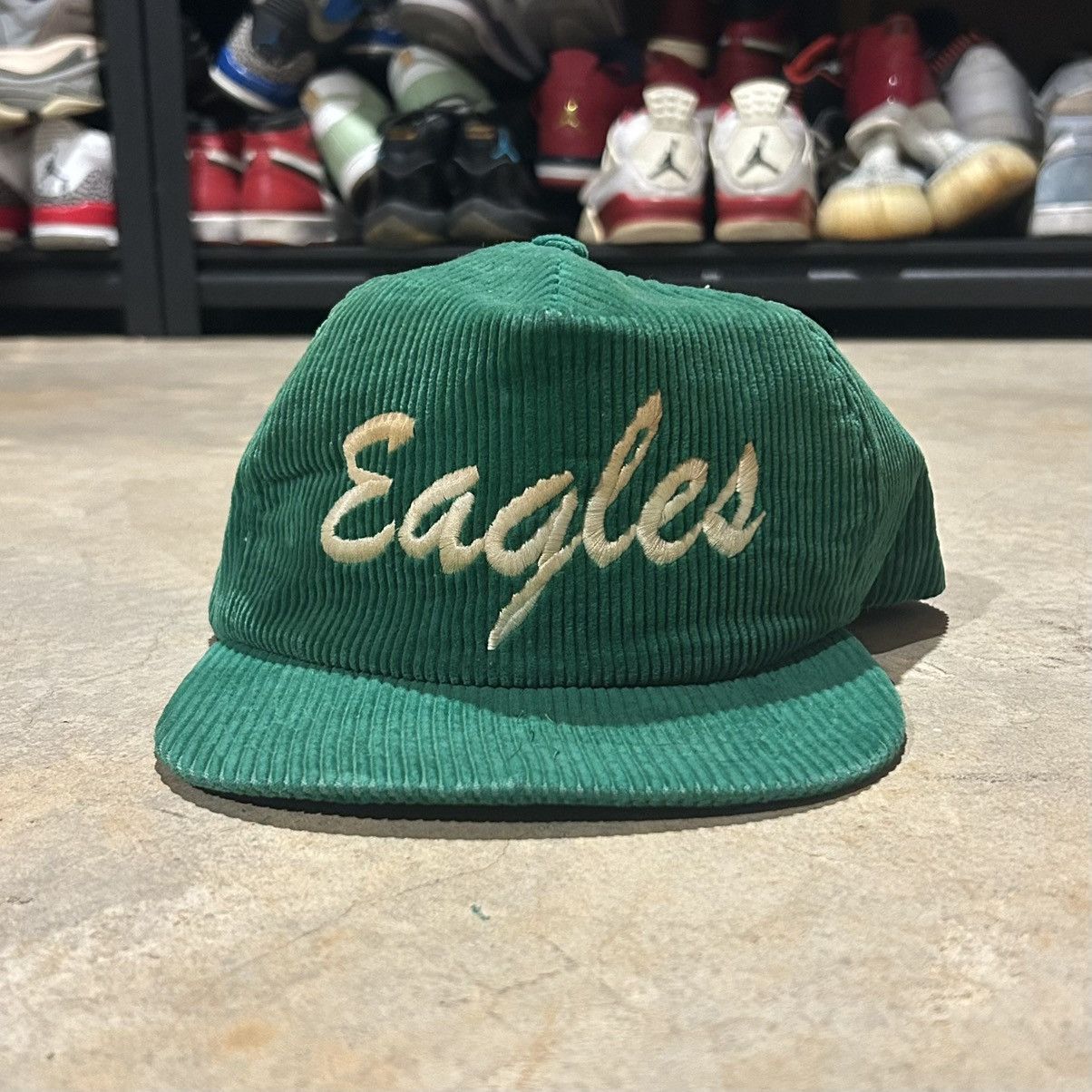 NFL Crazy Vintage 90s Philadelphia Eagles Corduroy Script Hat Size ONE SIZE - 1 Thumbnail