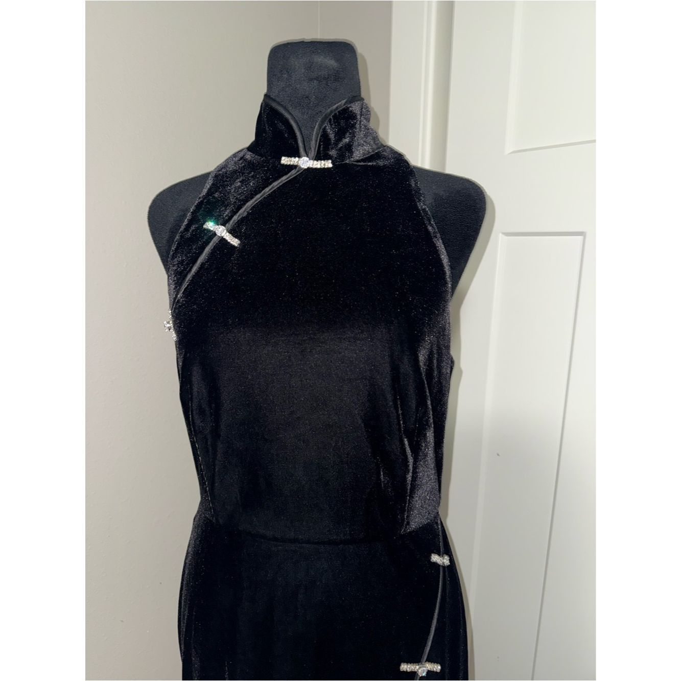 Other Sau Lee Ariana Gown in Black Velvet Size 8 Size M / US 6-8 / IT 42-44 - 7 Thumbnail