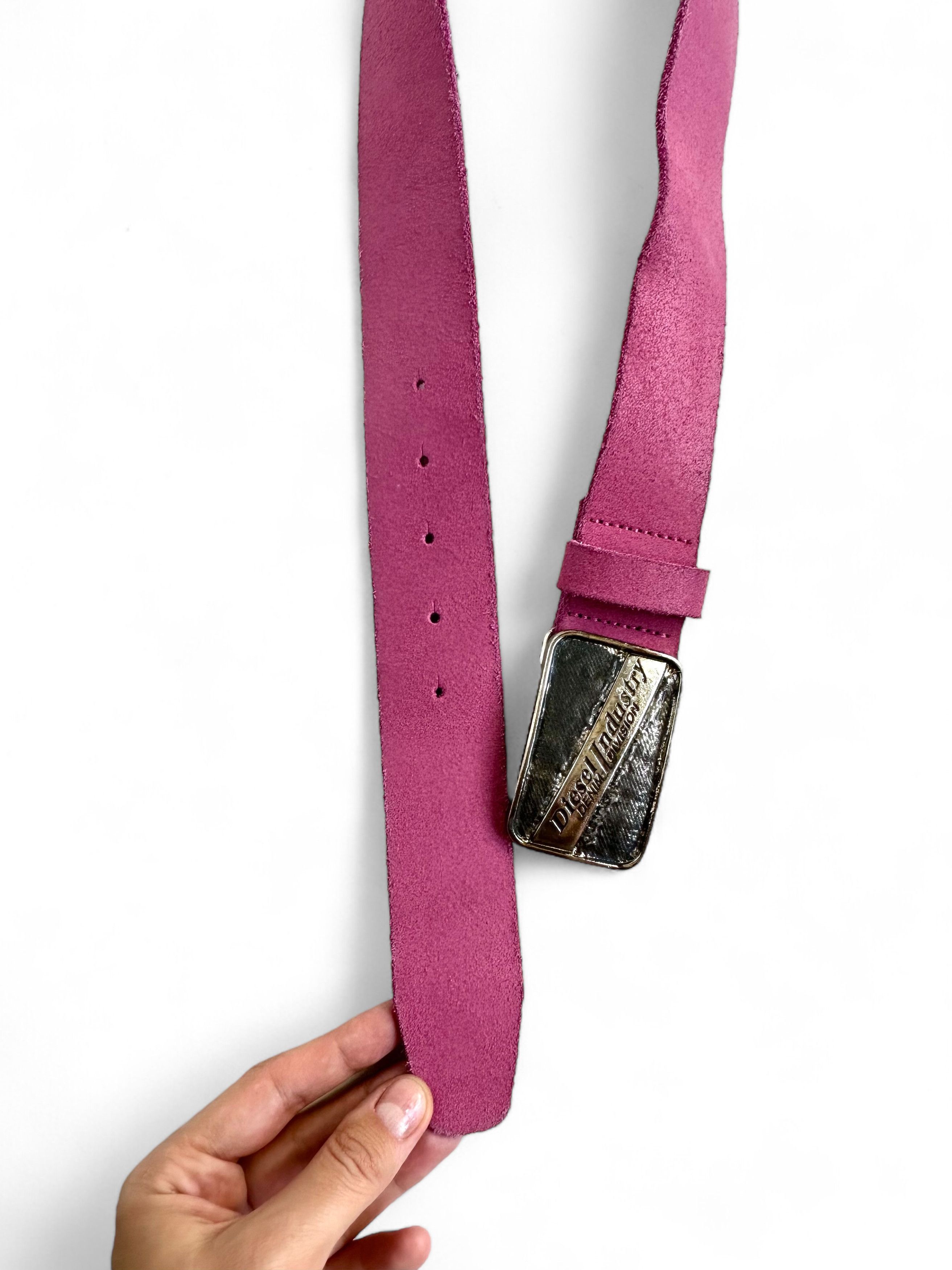 Diesel Rare Vintage Diesel Suede Pink Belt Size ONE SIZE - 3 Thumbnail