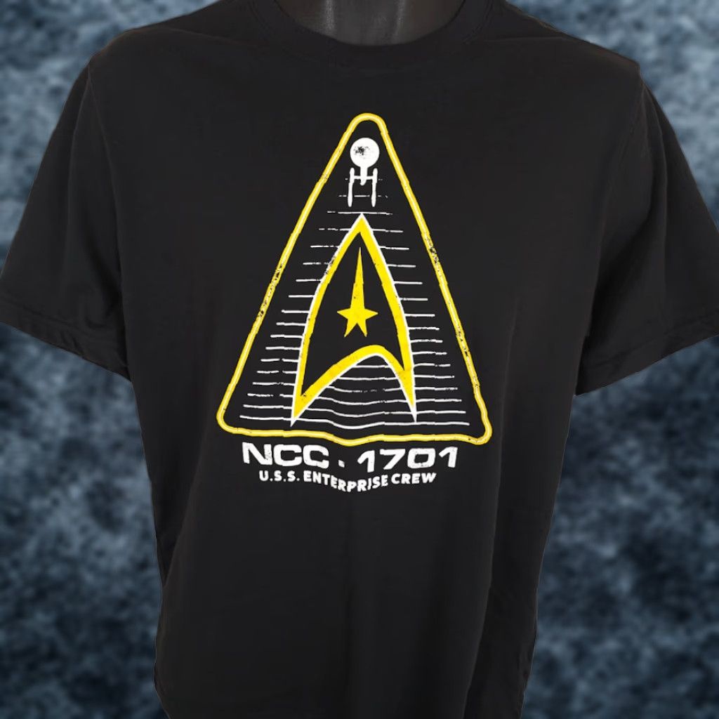 Vintage Star Trek T Shirt Mens Size Medium Black USS Enterprise Crew NCC 1701 RELAXED Shirt Size US M / EU 48-50 / 2 - 1 Thumbnail
