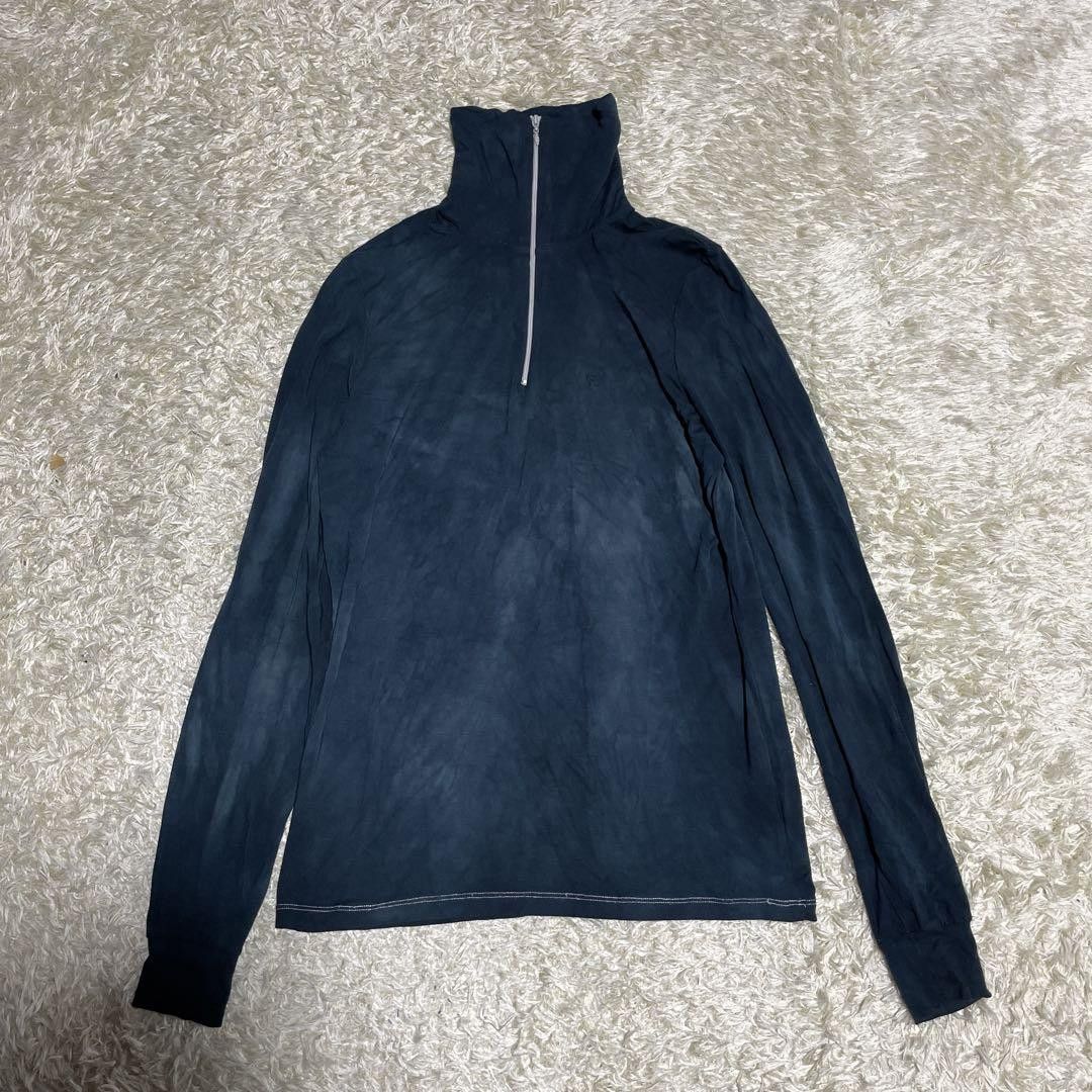 Raf Simons AW04 "Waves" Half Zip Turtleneck Long Sleeve Tee Size US L / EU 52-54 / 3 - 1 Thumbnail