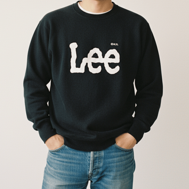 Lee Vintage Lee Big Logo Sweatshirt Jumper Pullover Crewneck Size US M / EU 48-50 / 2 - 1 Thumbnail