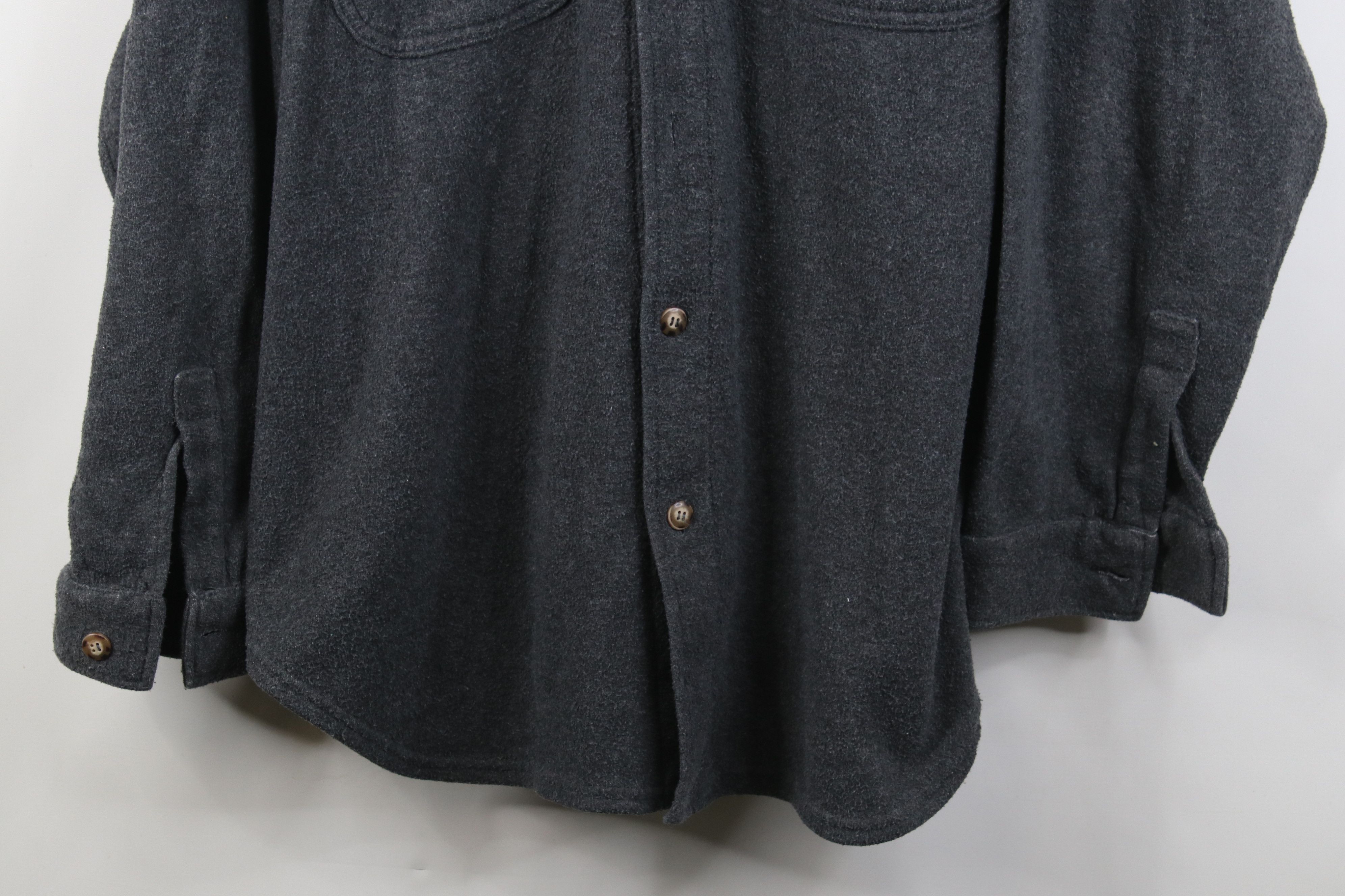 Vintage Vintage 90s Streetwear Baggy Fleece Button Shirt Jacket Jac Size US XL / EU 56 / 4 - 3 Thumbnail