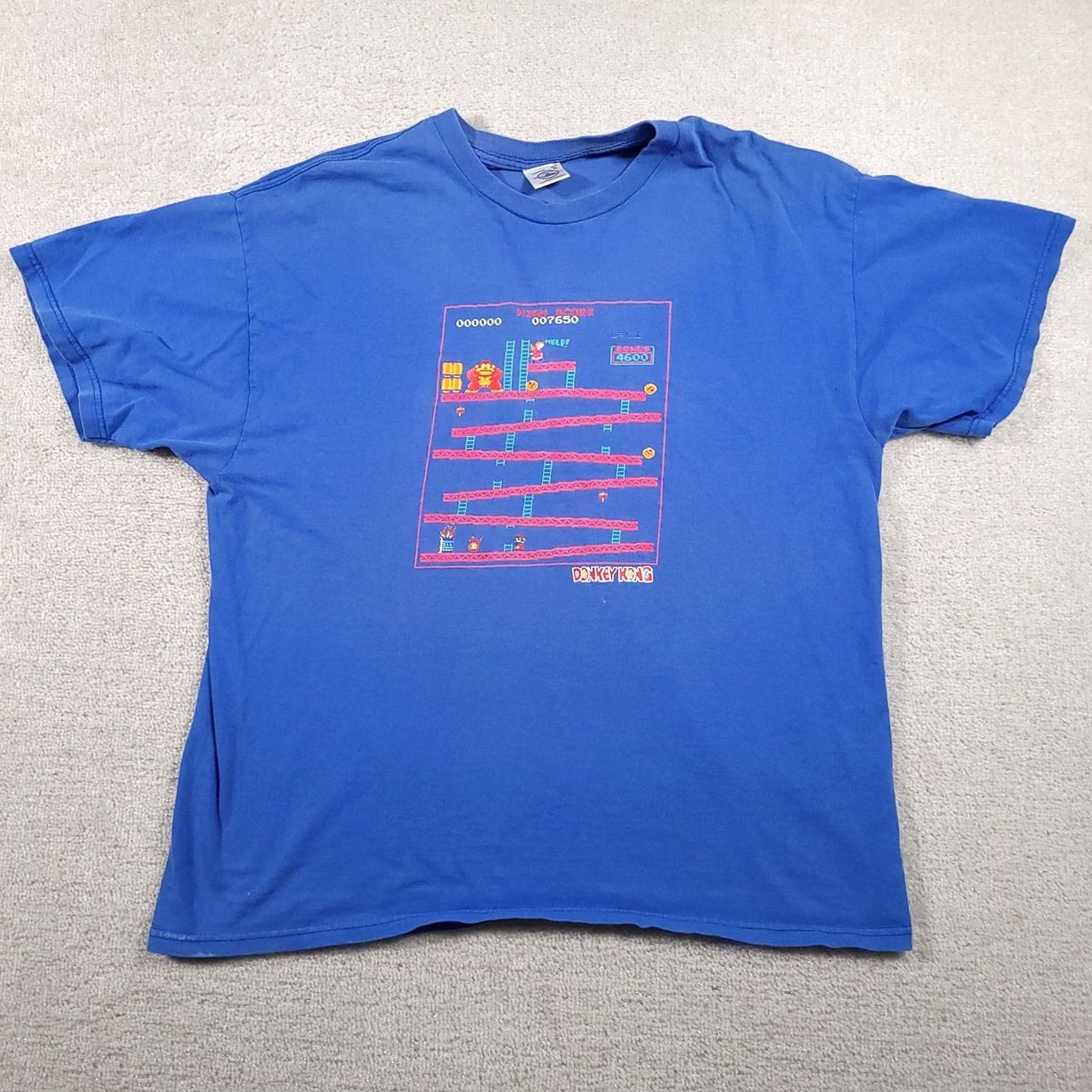 Delta VINTAGE Donkey Kong Video Game Nintendo T-shirt Tee Mens XL Graphic Retro USA T-Shirt Size US XL / EU 56 / 4 - 2 Thumbnail