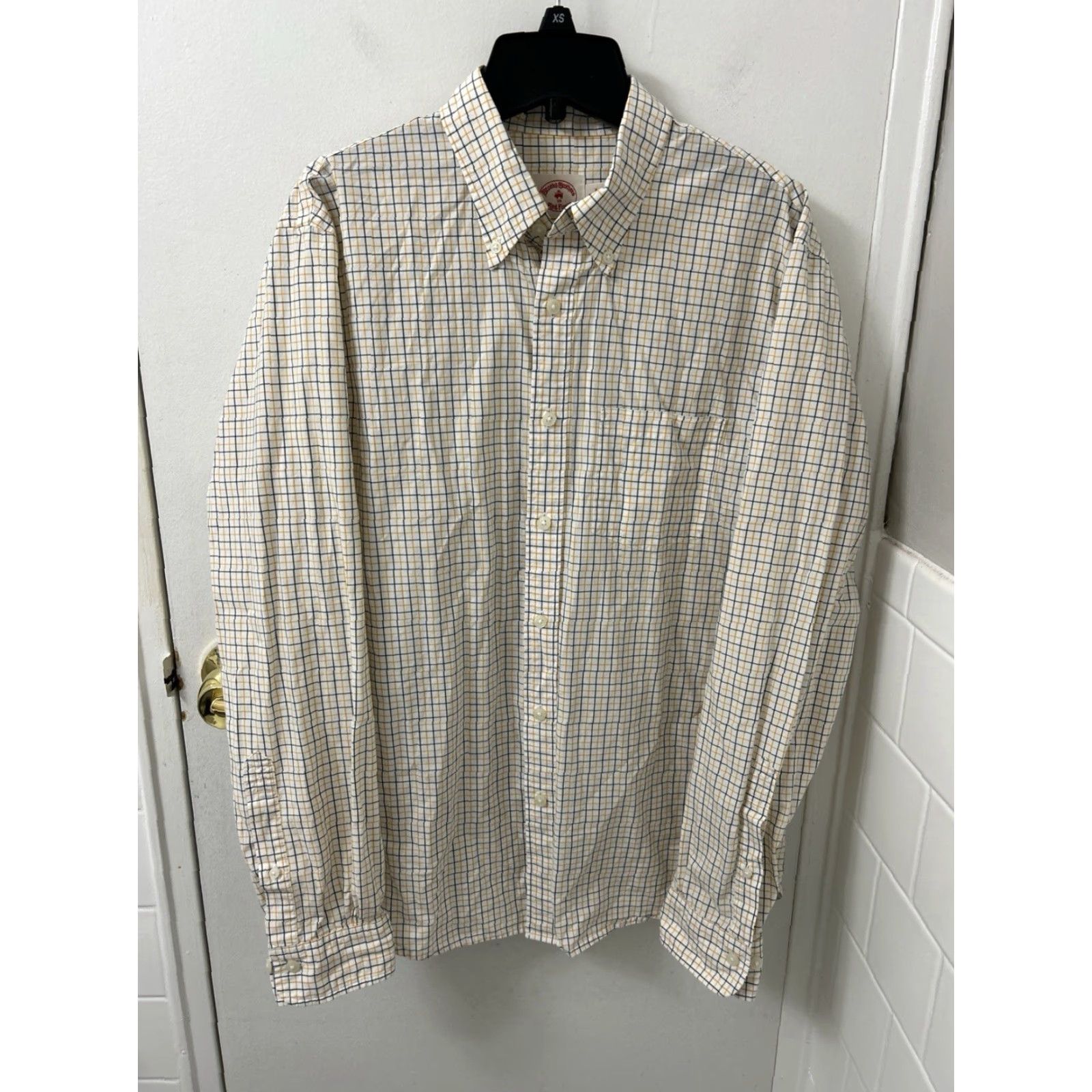 Brooks Brothers Brooks Brothers Red Fleece Shirt Mens M Beige Plaid Button-Down Long Sleeve Size US M / EU 48-50 / 2 - 2 Thumbnail