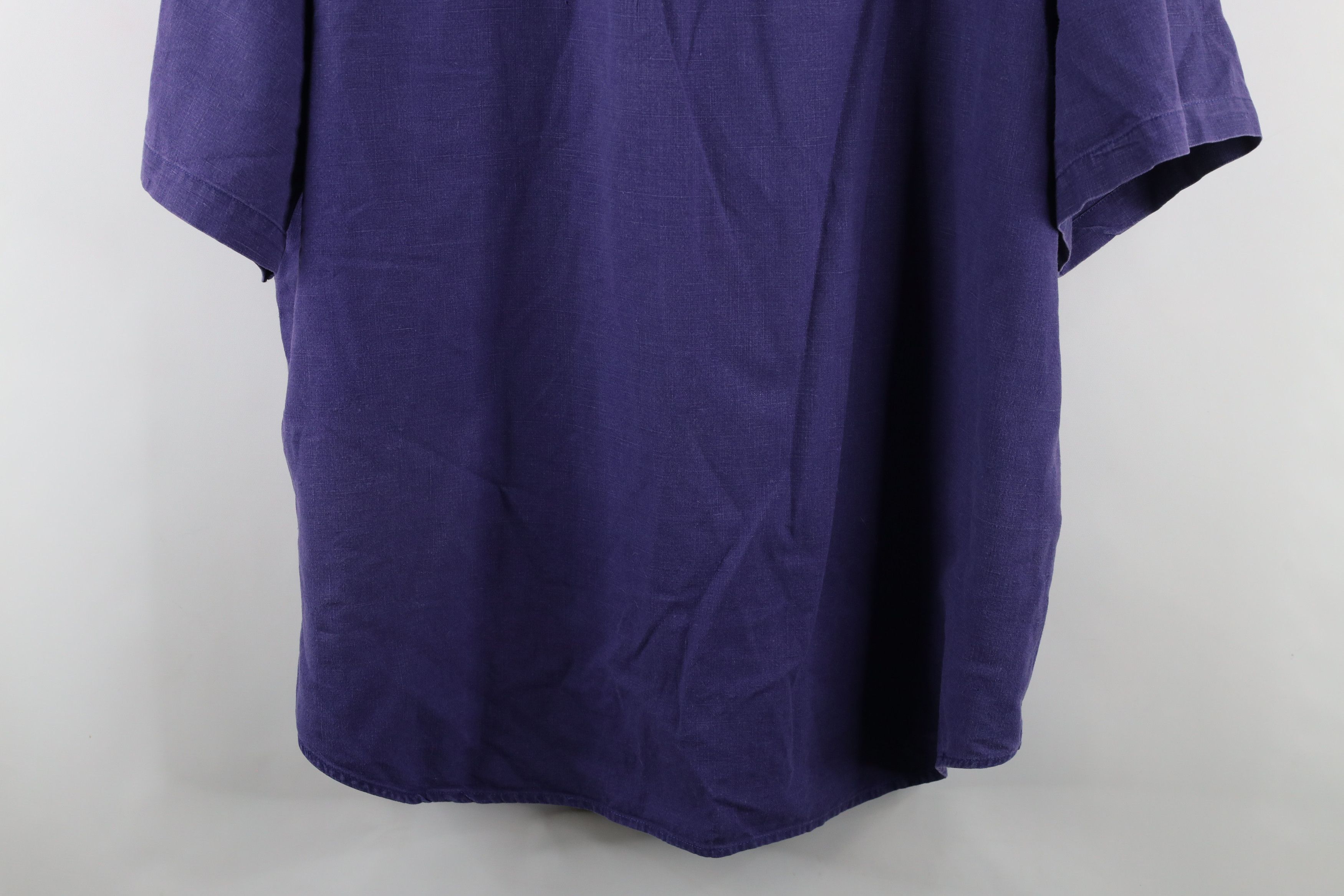 Vintage Vintage 90s Streetwear Linen Blend Short Sleeve Button Shirt Size US XL / EU 56 / 4 - 15 Thumbnail
