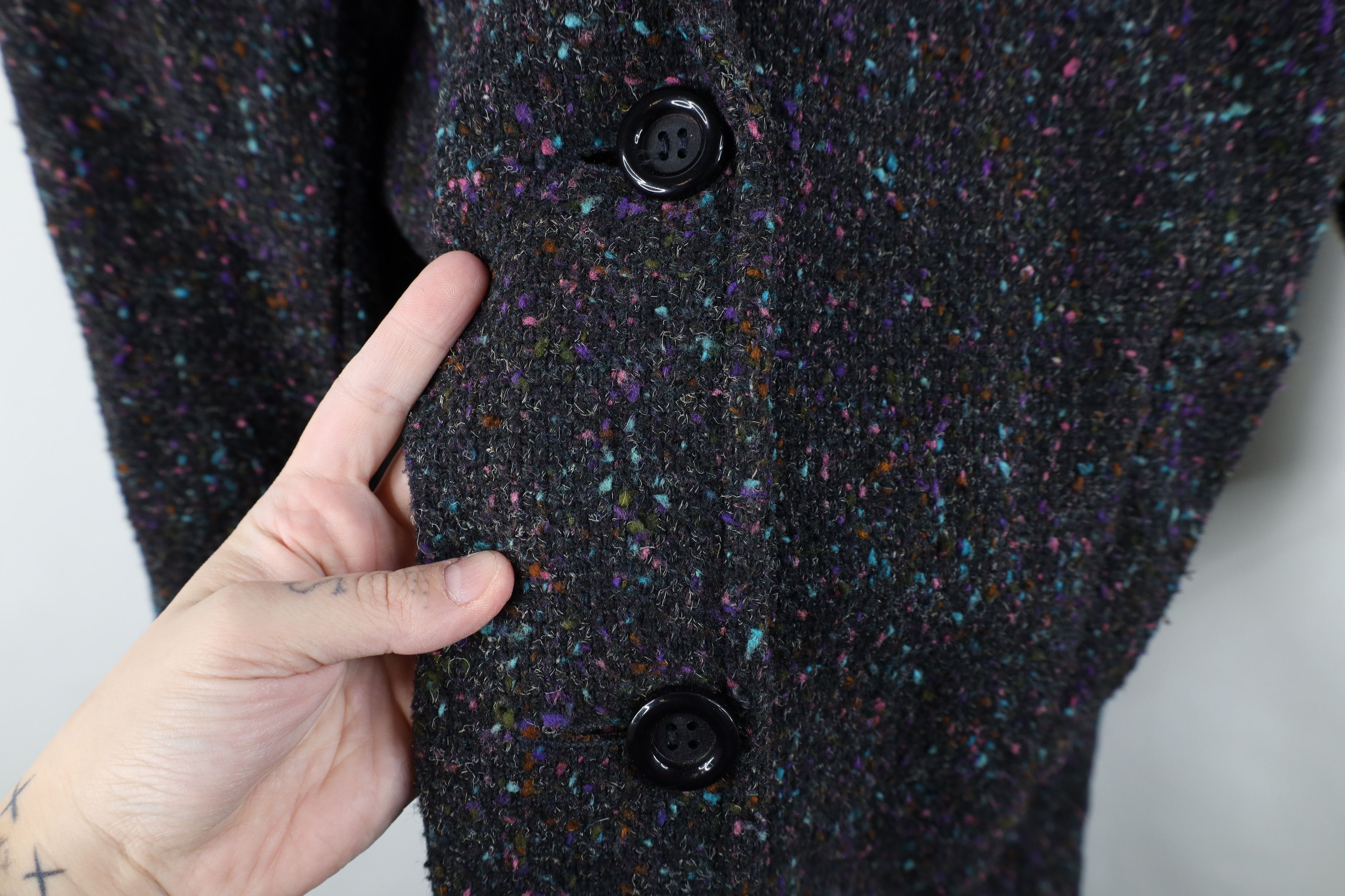 Vintage Vintage 70s Streetwear Wool Tweed Trench Coat Jacket USA Size L / US 10 / IT 46 - 4 Thumbnail