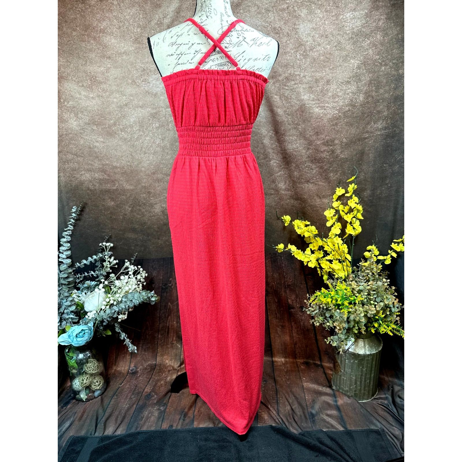 Michael Kors Michael Kors Geranium Smocked Maxi Dress Geranium S Size S / US 4 / IT 40 - 12 Thumbnail