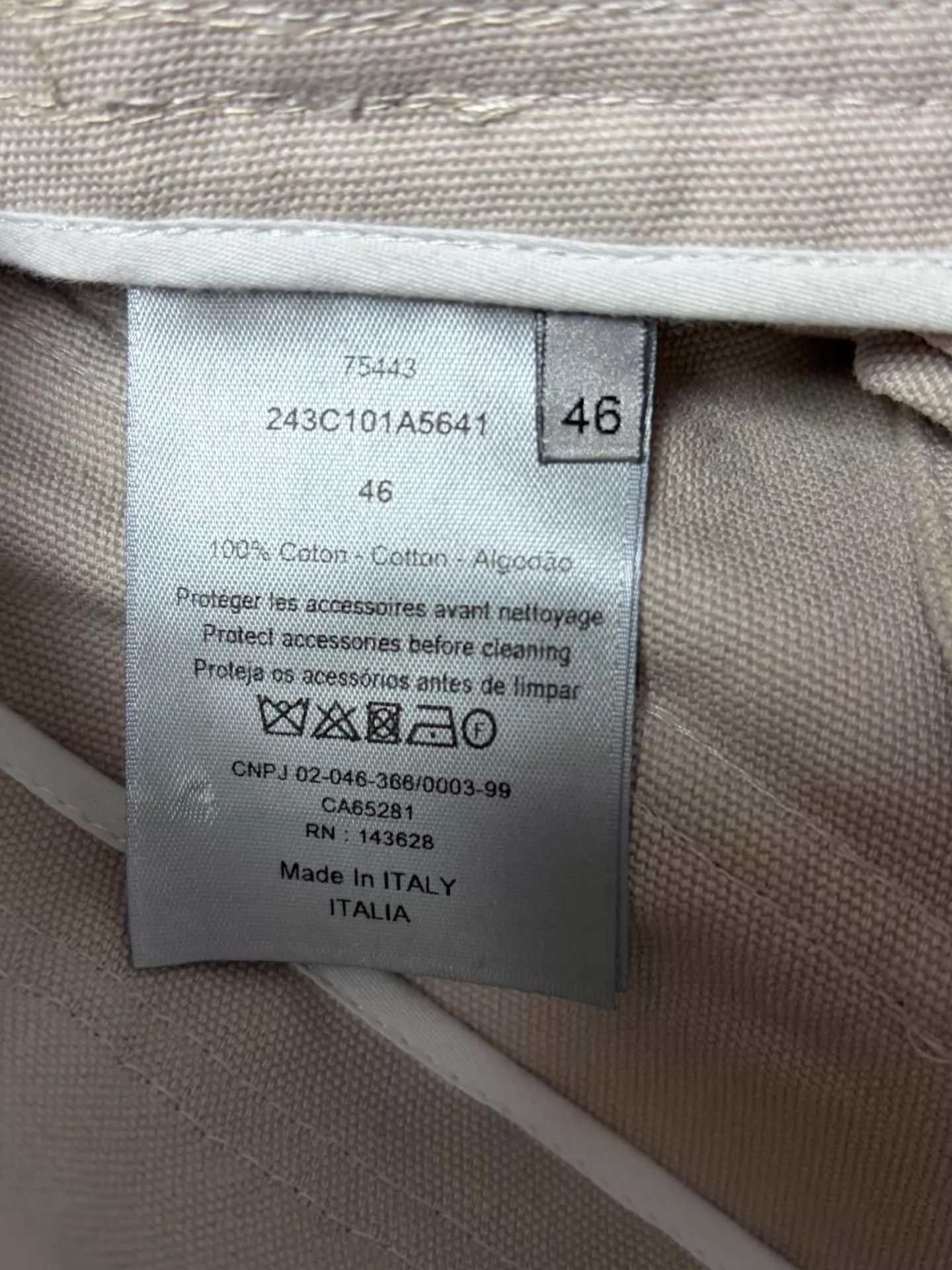 Dior Dior Men's Off-White Work Pants 46 Size US 30 / EU 46 - 4 Thumbnail