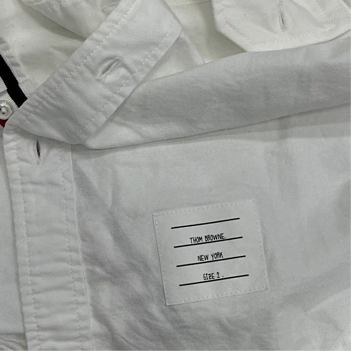 Thom Browne Thom Browne Striped White Long Sleeve Shirt -2507 Size US S / EU 44-46 / 1 - 7 Thumbnail