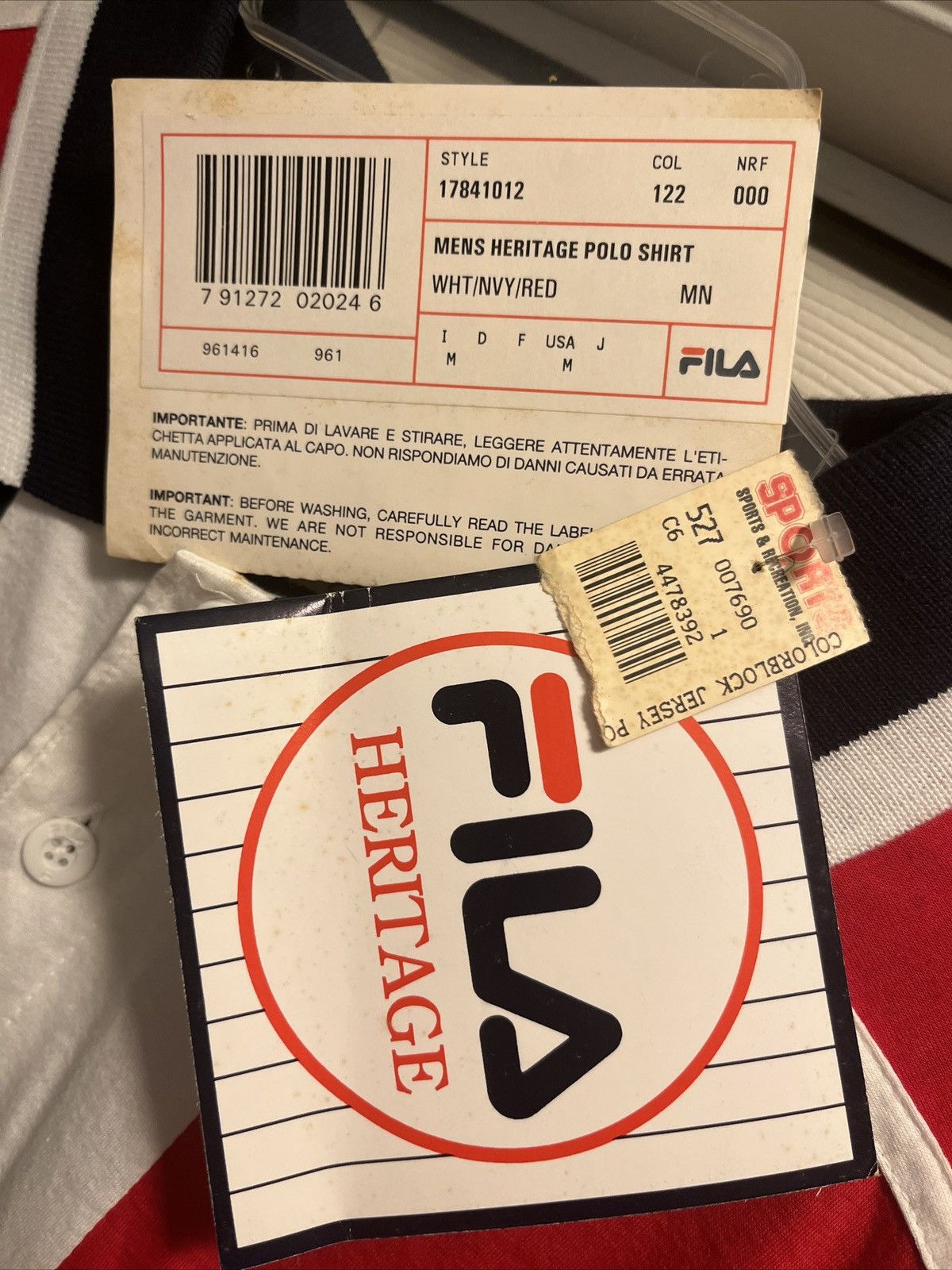 Fila Vintage Fila BB1 Polo Shirt - Navy/White/Red Stripes Size US M / EU 48-50 / 2 - 3 Thumbnail
