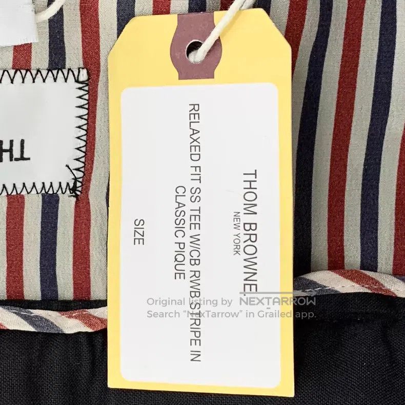 Thom Browne Thom Browne Dark Blue Classic Logo Fringe Cotton Casual Pl Size 25" / US 0 / IT 36 - 7 Thumbnail