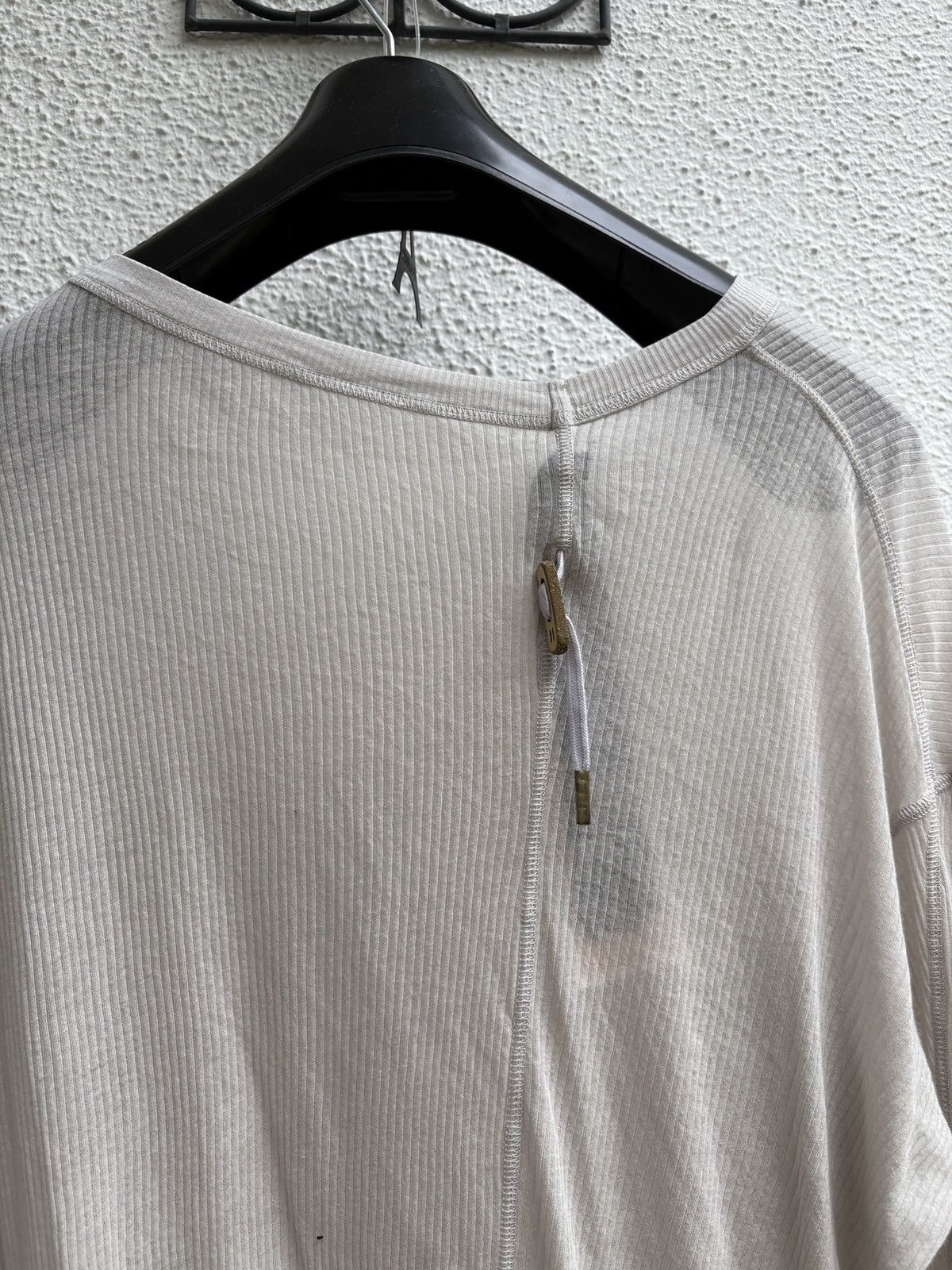 11 By Boris Bidjan Saberi Boris Bidjan Saberi Light Grey Ribbed Cashmere Longsleeve Size US XL / EU 56 / 4 - 3 Thumbnail