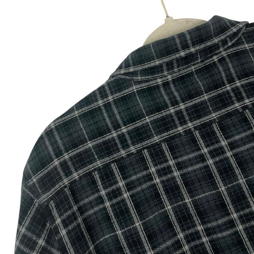 Ezekiel Ezekiel Mens Grey Plaid Fleece Lined Button Down Jacket Size US M / EU 48-50 / 2 - 5 Thumbnail