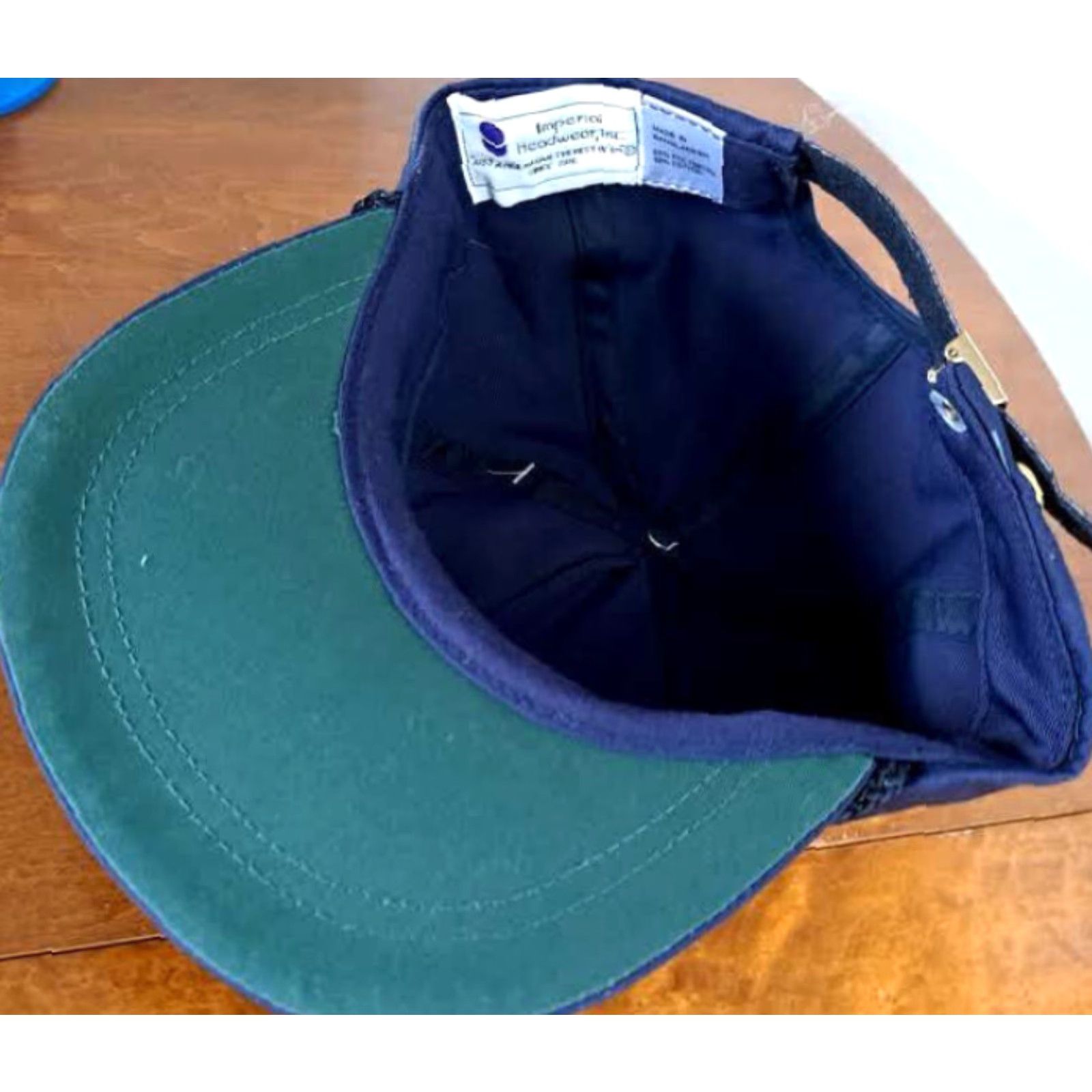 Vintage Imperial US Senior Open 1995 Congressional Hat Golf Baseball Cap Blue Adjustable NWT Men Leather Strap Canvas Solid Size ONE SIZE - 5 Thumbnail