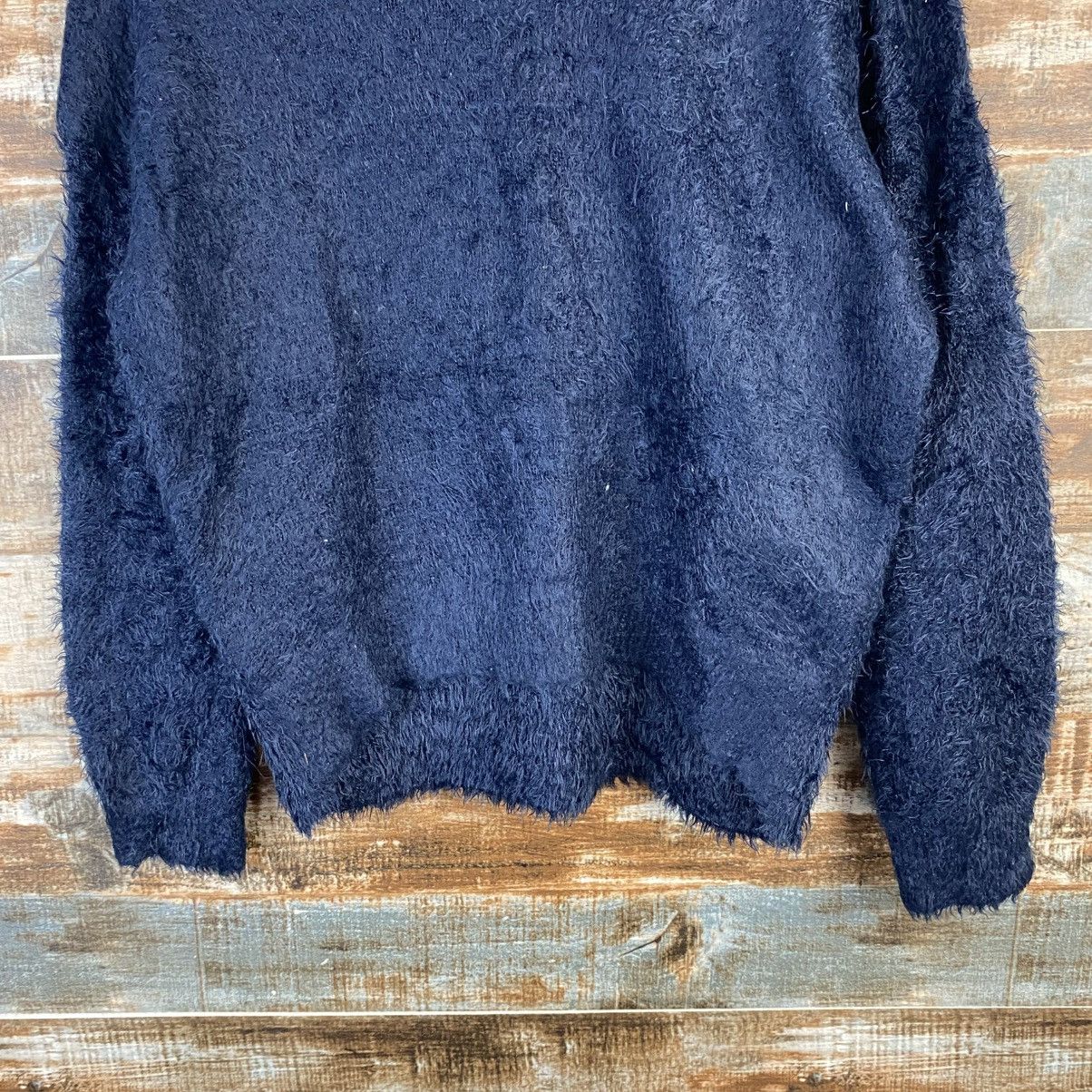 Vintage DL As Know As Dark Blue shaggy fur Mohair Knitwear #C1093 Size S / US 4 / IT 40 - 6 Thumbnail