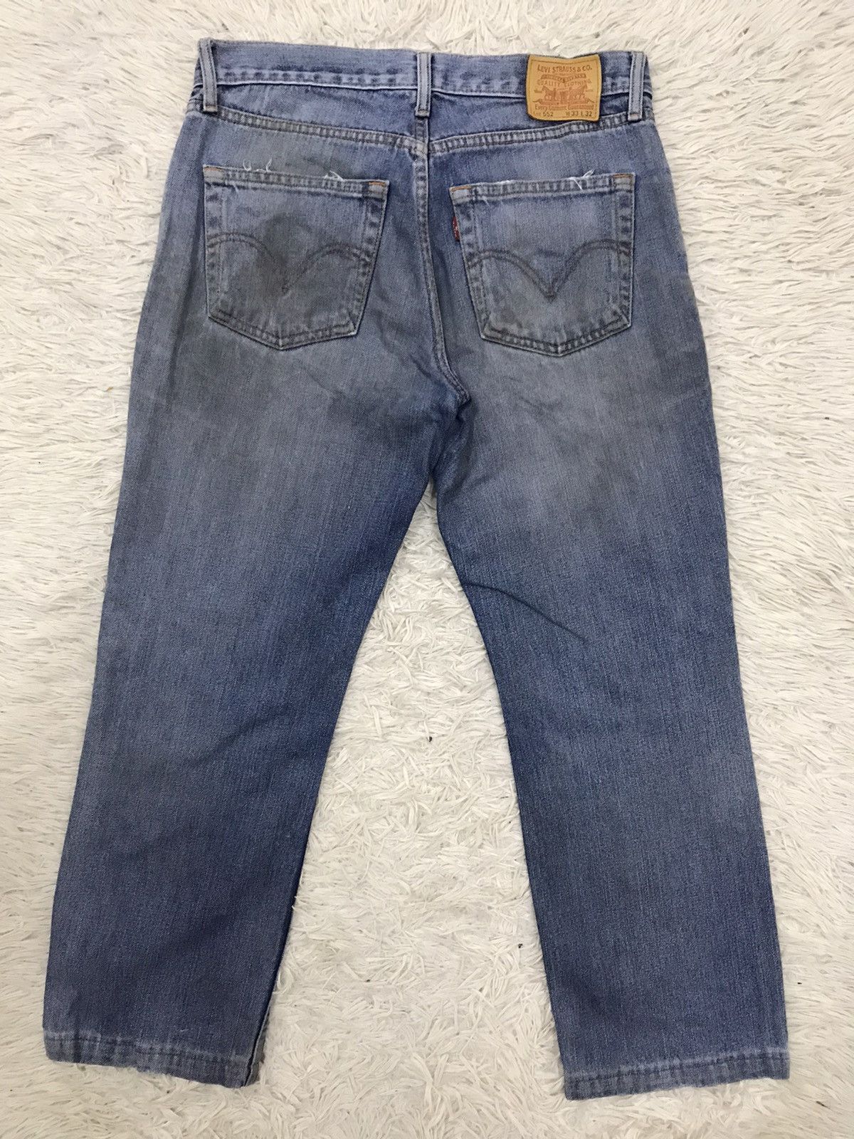 Levi's Vintage Clothing × Vintage Vintage Levis Lot 552 Straight Cut Distressed Jeans Size US 30 / EU 46 - 2 Thumbnail