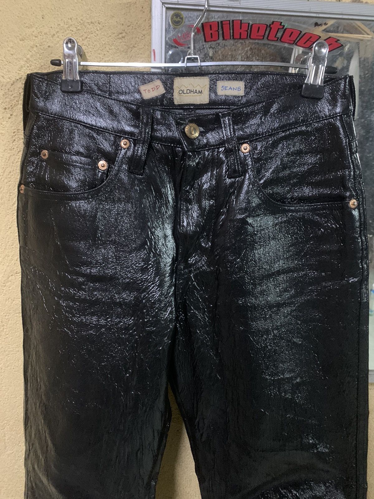 Todd Oldham × Vintage Vintage 90s Todd Oldham Jeans Shiny Rave Size 26" / US 2 / IT 38 - 3 Thumbnail