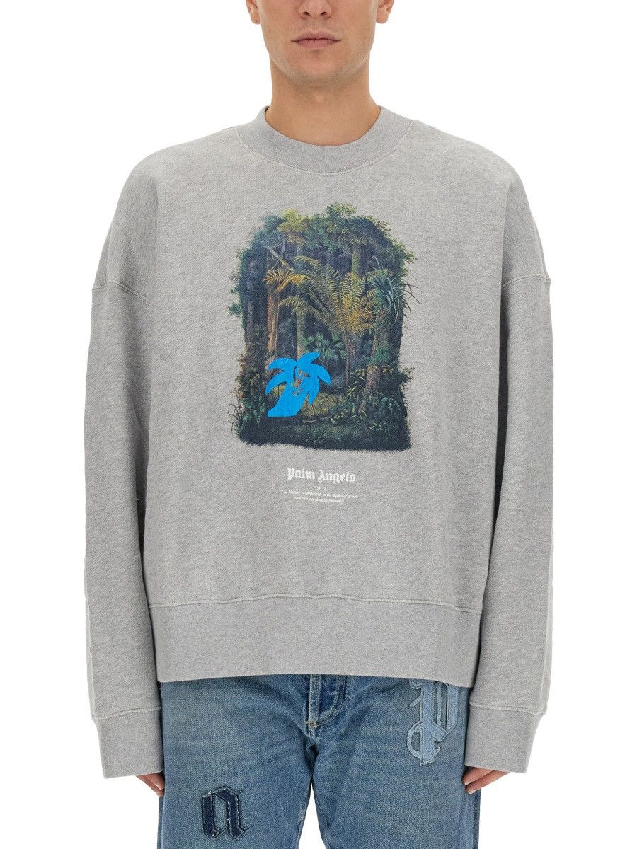 Palm Angels PALM ANGELS HUNTING IN THE FOREST SWEATSHIRT - GREY Size US L / EU 52-54 / 3 - 1 Thumbnail