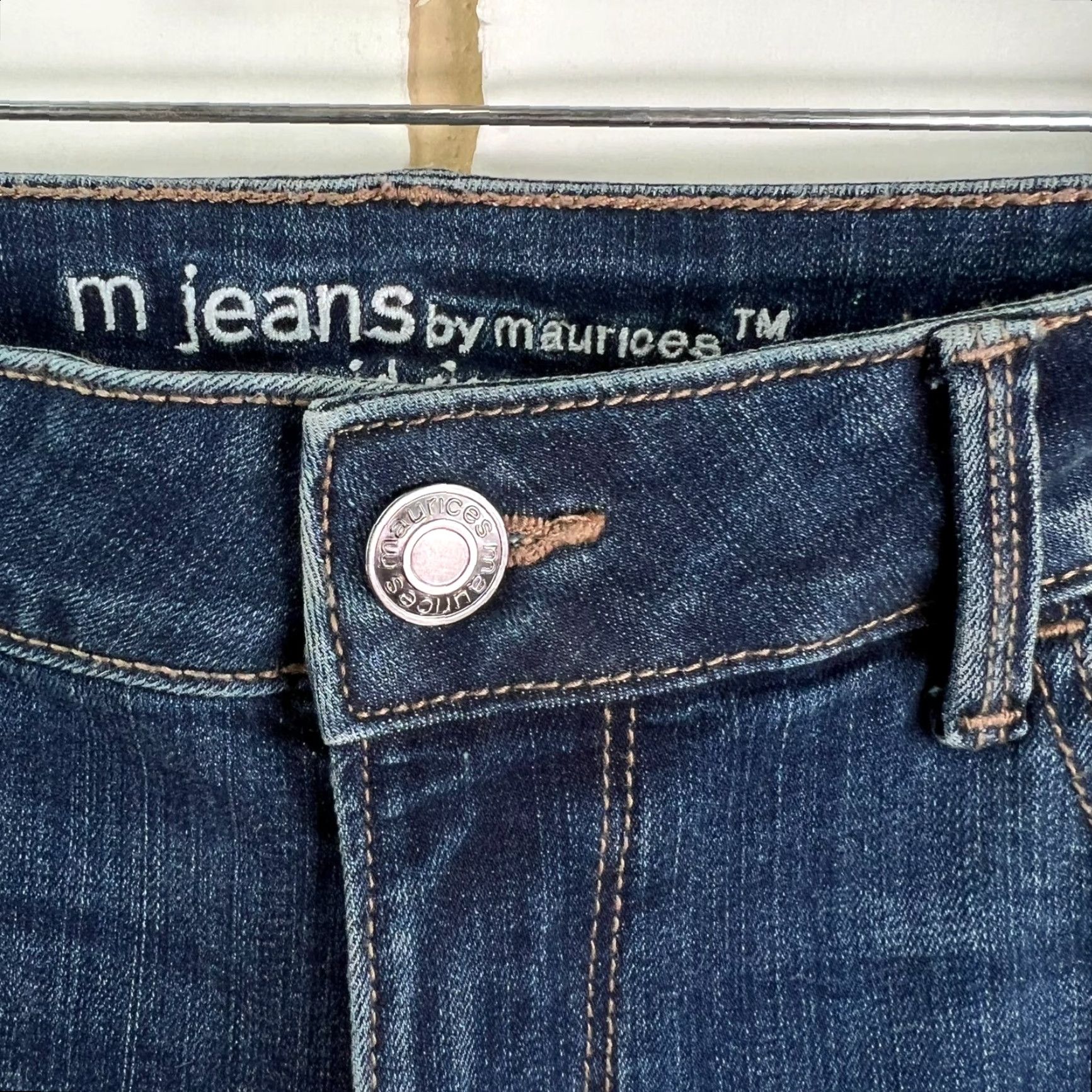 Vintage Maurices M. Jeans Denim Skinny High Rise Distressed Blue Womens Size M Jeans Size 32" / US 10 / IT 46 - 5 Thumbnail