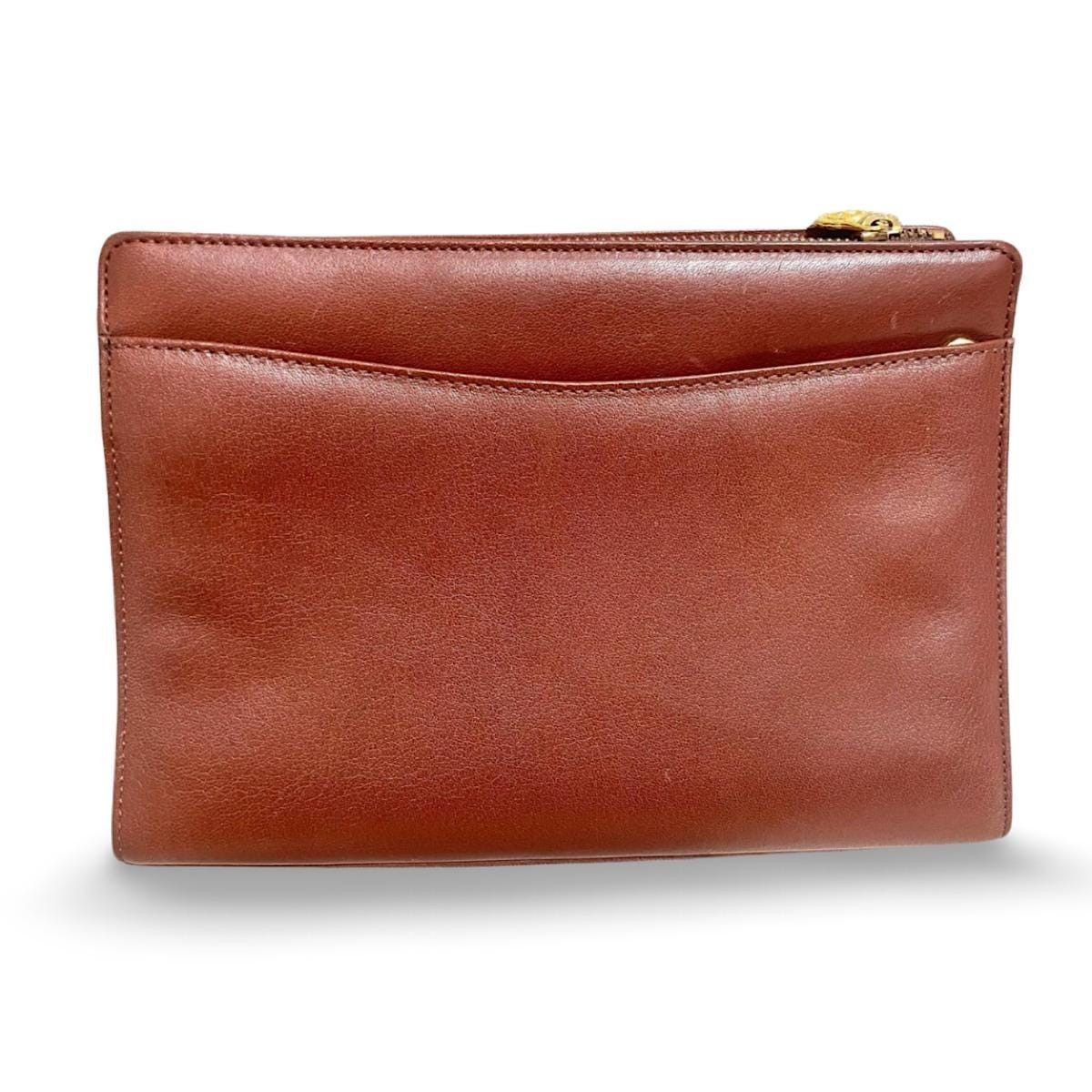 Versace Vintage Gianni Versace brown leather wristlet, purse clutch, Size ONE SIZE - 2 Thumbnail