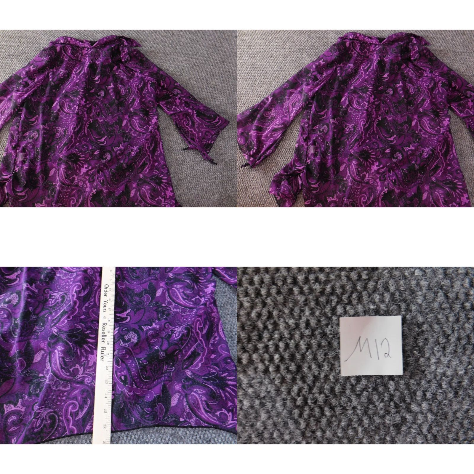 Vintage Dressbarn Blouse 16 Purple Floral Crew Neck Pullover Long Sleeve Casual Designer Top Womens Regular Size 16 Purple Floral Blouse Size XXL / US 16-18 / IT 52-54 - 8 Thumbnail