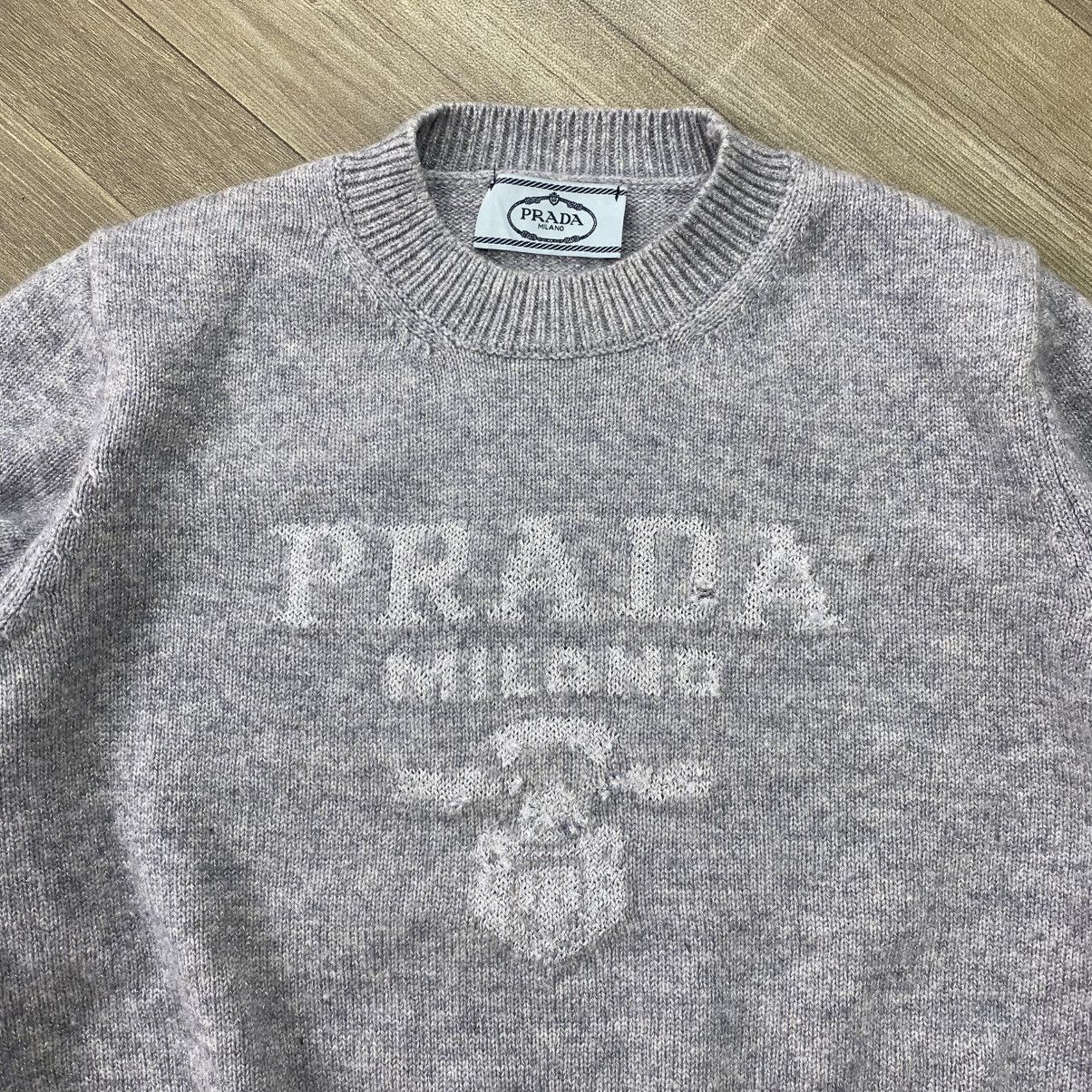 Prada Luxury Prada Milano Cashmere Cozy Grey Wool Sweatshirt Size US M / EU 48-50 / 2 - 2 Thumbnail