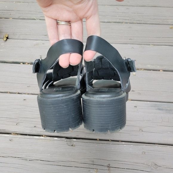 Vintage Vintage 90s y2k MIA Black Greek Fisherman Chunky Platform Je Size US 8.5 / IT 38.5 - 5 Thumbnail