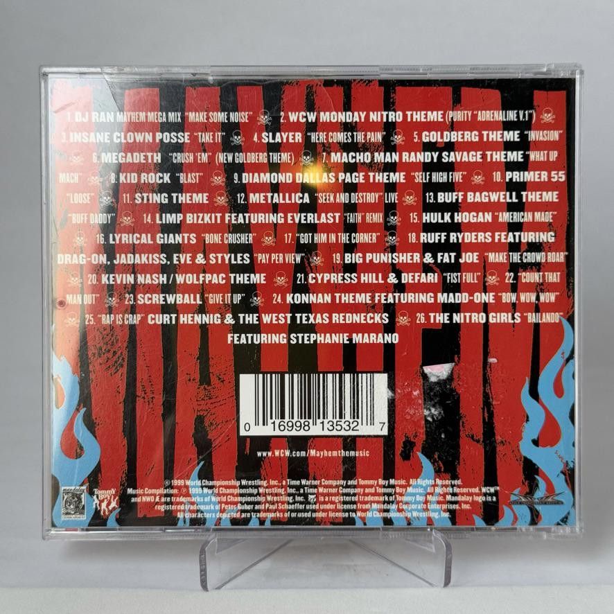 Designer VTG WCW Mayhem The Music CD - 1999 Album Very Rare Size ONE SIZE - 3 Thumbnail