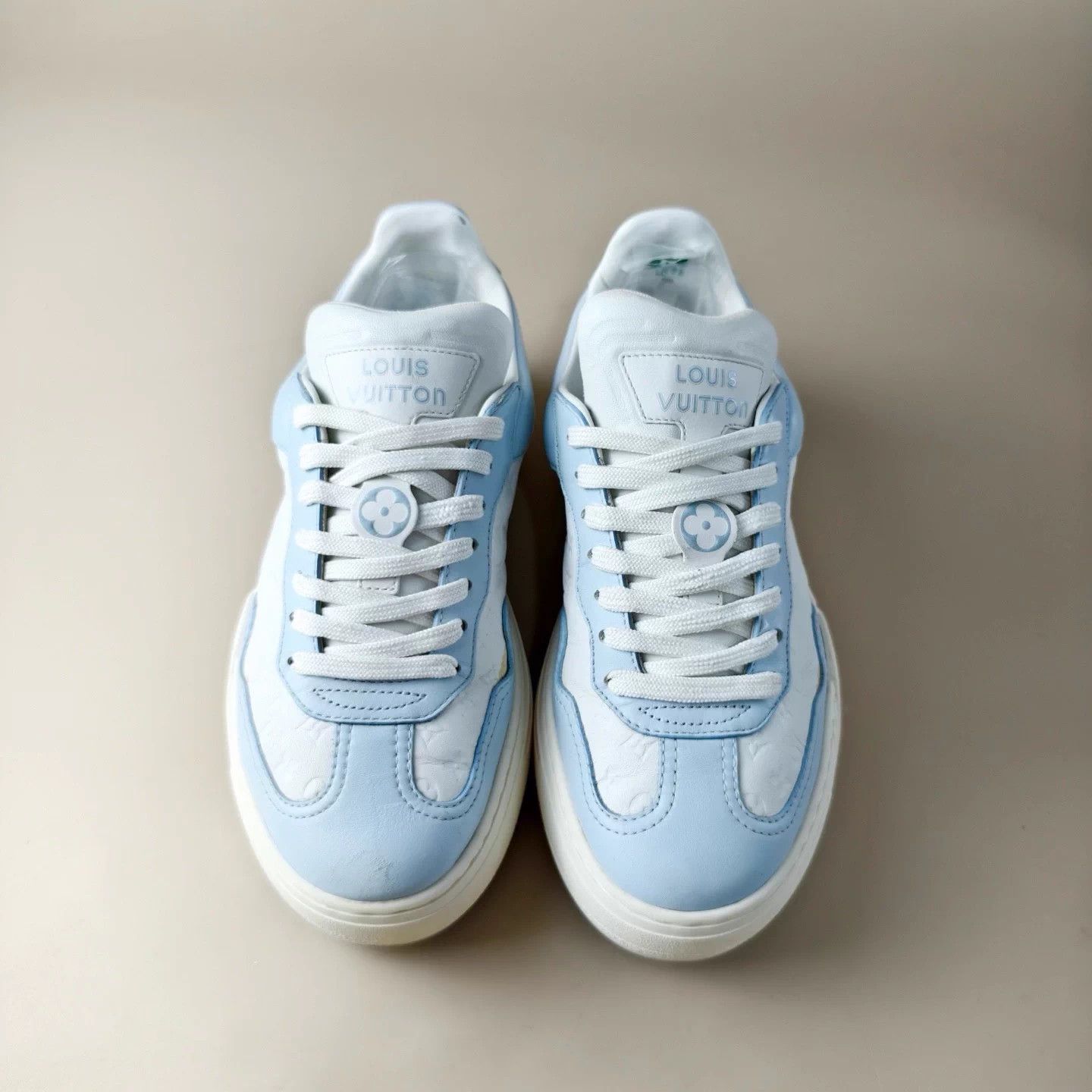 Louis Vuitton LV Dragon Year Embossed Cloud Sneaker White/Blue 37 Size US 6 / IT 36 - 3 Thumbnail