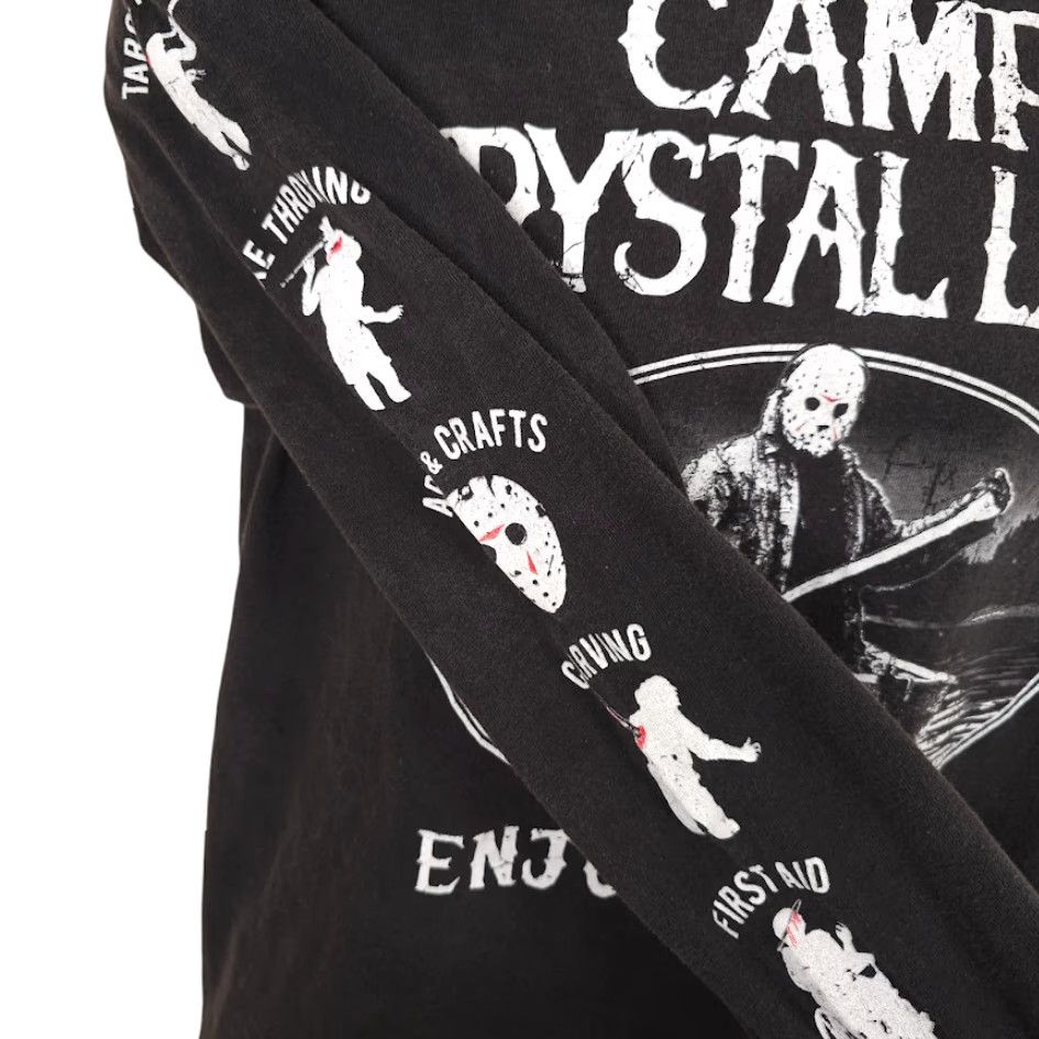 Vintage Friday The 13th T Shirt Mens Size Medium Black Camp Crystal Lake Enjoy Nature Jason Voorhees Size US M / EU 48-50 / 2 - 4 Thumbnail