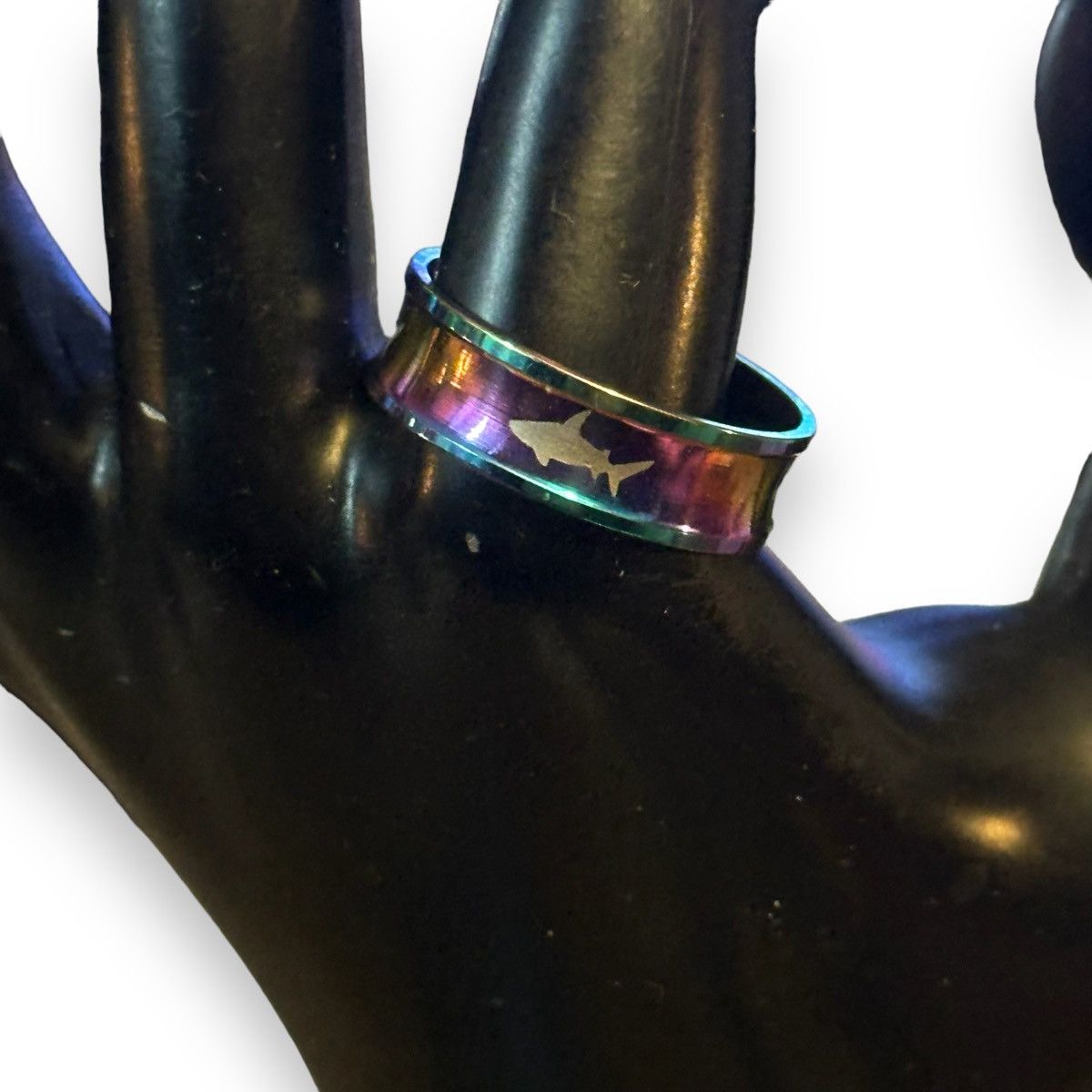 Other Men’s iridescent rainbow shark ring Size ONE SIZE - 2 Thumbnail
