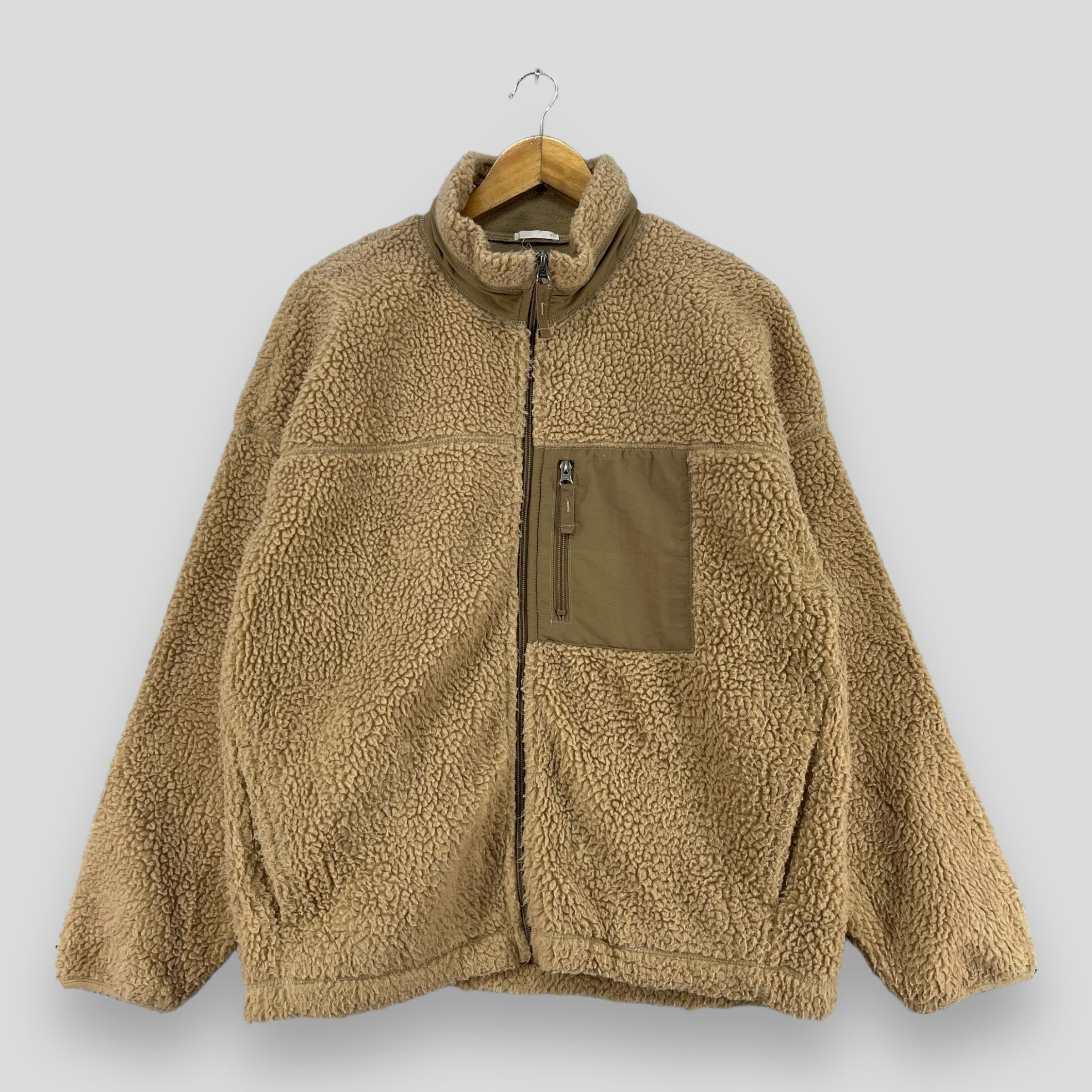 Japanese Brand Vintage GU Deep Pile Sherpa Fleece Zipper Jacket Size US L / EU 52-54 / 3 - 1 Thumbnail