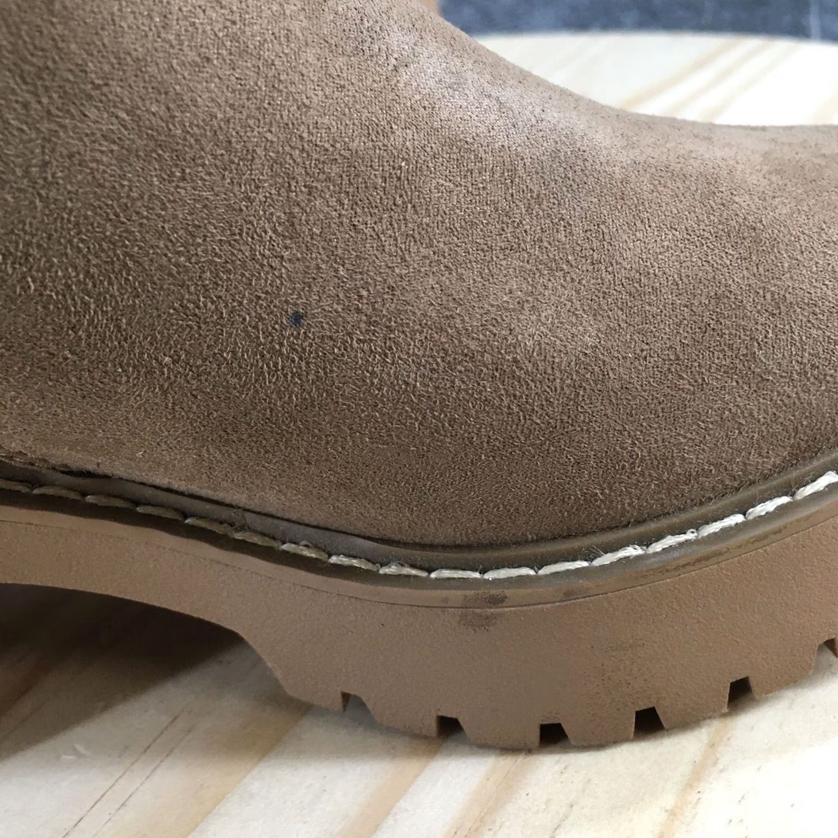 Vintage Universal Thread Boots Womens 6.5 Crispin Chelsea Zip Beige Casual Bootie Mens? No Size US 7 / IT 37 - 4 Thumbnail