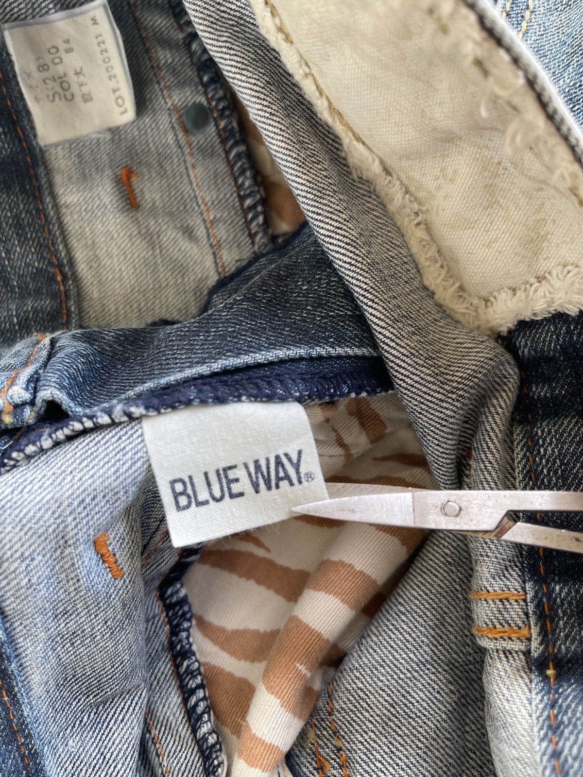 Vintage Blue Way Distressed Flare Denim Size US 30 / EU 46 - 12 Thumbnail